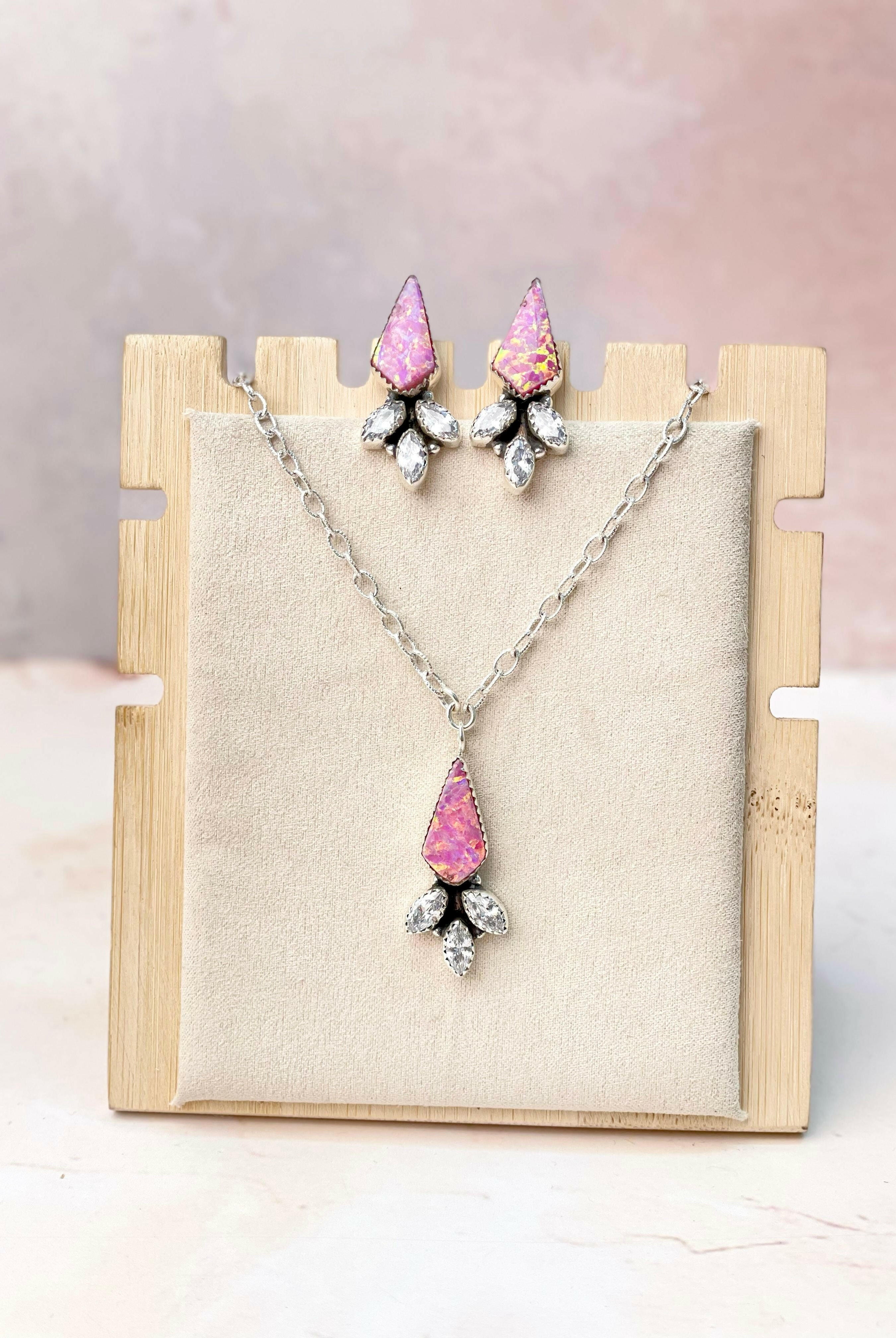Multi Opal CZ Classy Sets-Necklaces-Krush Kandy, Women's Online Fashion Boutique Located in Phoenix, Arizona (Scottsdale Area)