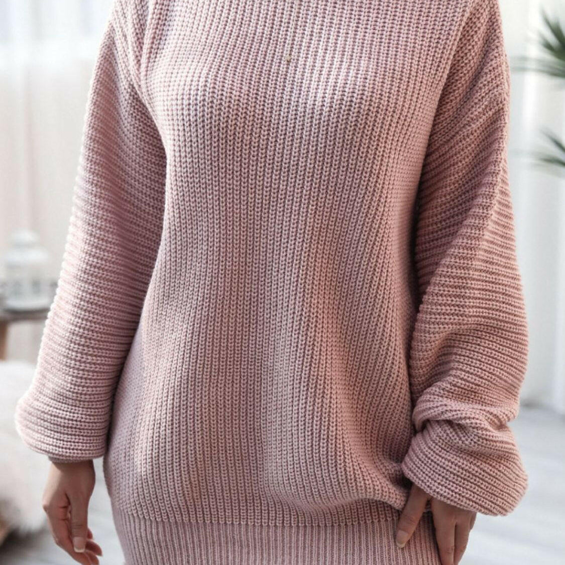 Balloon Sleeve Boat Neck Sweater Mini Dress-Krush Kandy, Women's Online Fashion Boutique Located in Phoenix, Arizona (Scottsdale Area)