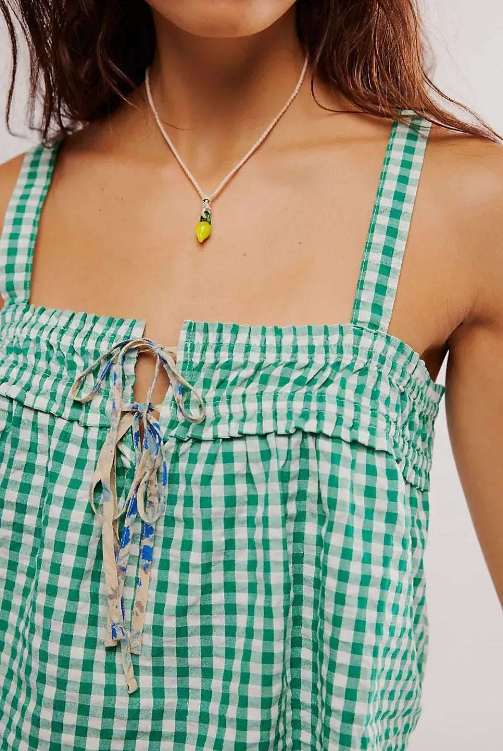 Tied Front Textured Square Neck Cami-Krush Kandy, Women's Online Fashion Boutique Located in Phoenix, Arizona (Scottsdale Area)