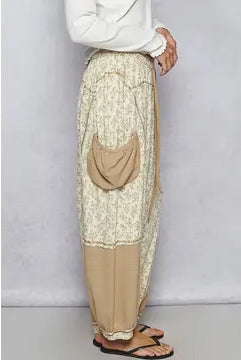 POL Oversized Floral Pattern Printed Knit Pants-Pants-Krush Kandy, Women's Online Fashion Boutique Located in Phoenix, Arizona (Scottsdale Area)
