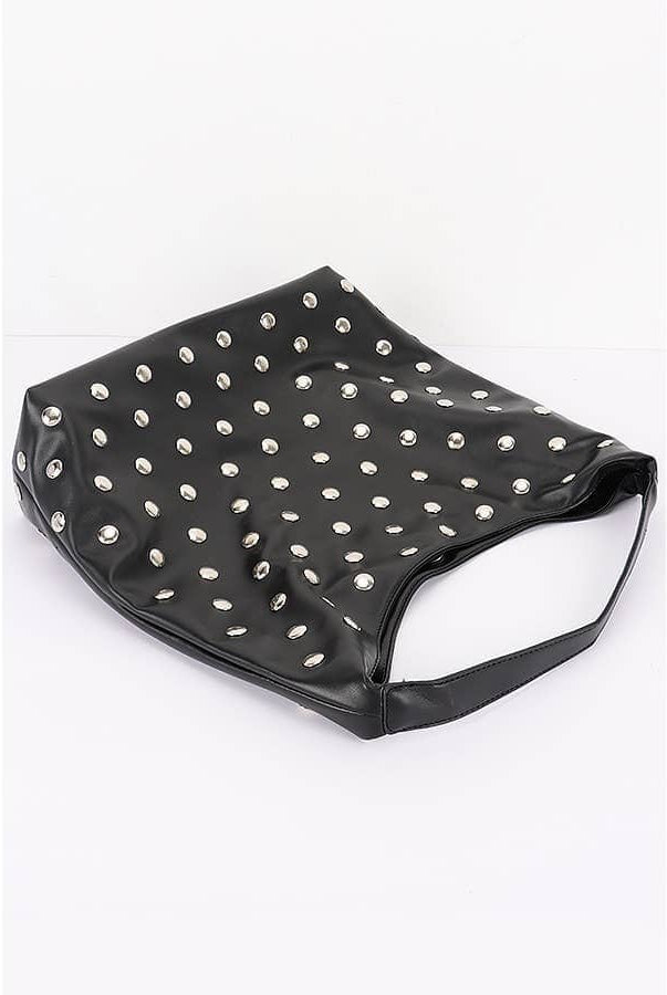 Studded Faux Leather Hobo Bag-Purses & Bags-Krush Kandy, Women's Online Fashion Boutique Located in Phoenix, Arizona (Scottsdale Area)