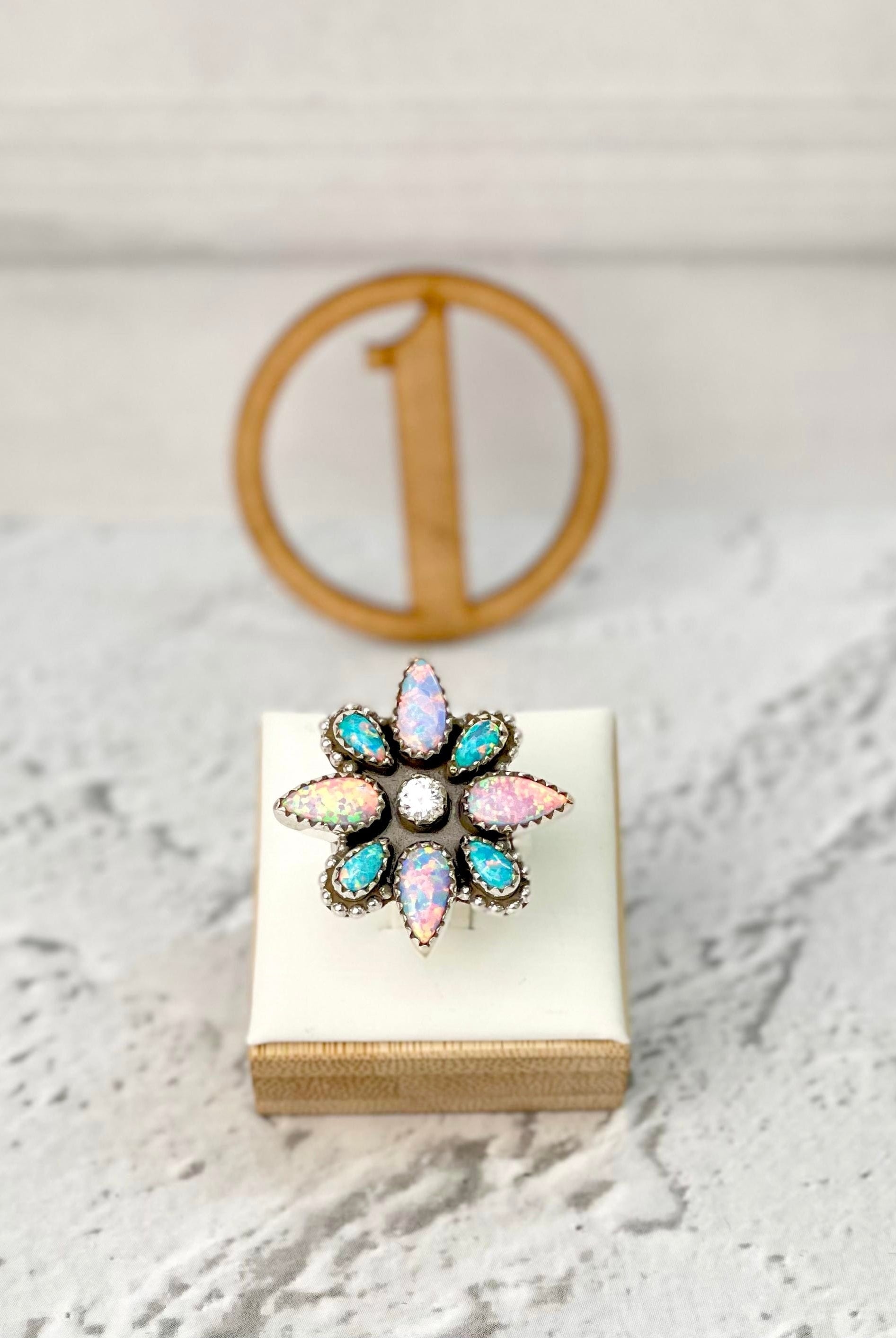 Desert Rose Daisy Glow Ring-Rings-Krush Kandy, Women's Online Fashion Boutique Located in Phoenix, Arizona (Scottsdale Area)