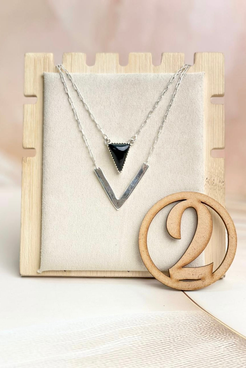 Layered Triad Necklace sno 1-Necklaces-Krush Kandy, Women's Online Fashion Boutique Located in Phoenix, Arizona (Scottsdale Area)