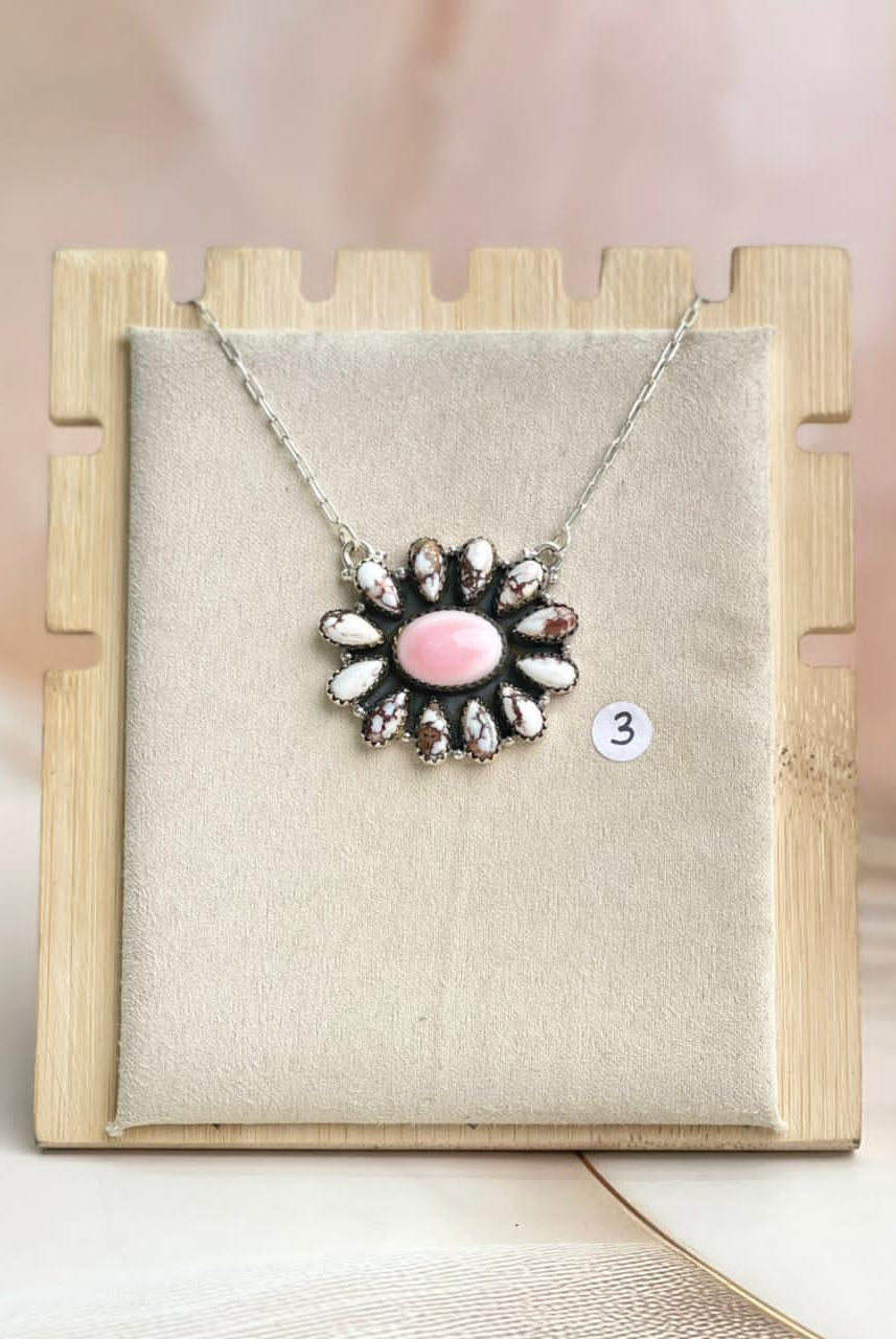 Multi Conch Long Daisy Necklace-Necklaces-Krush Kandy, Women's Online Fashion Boutique Located in Phoenix, Arizona (Scottsdale Area)