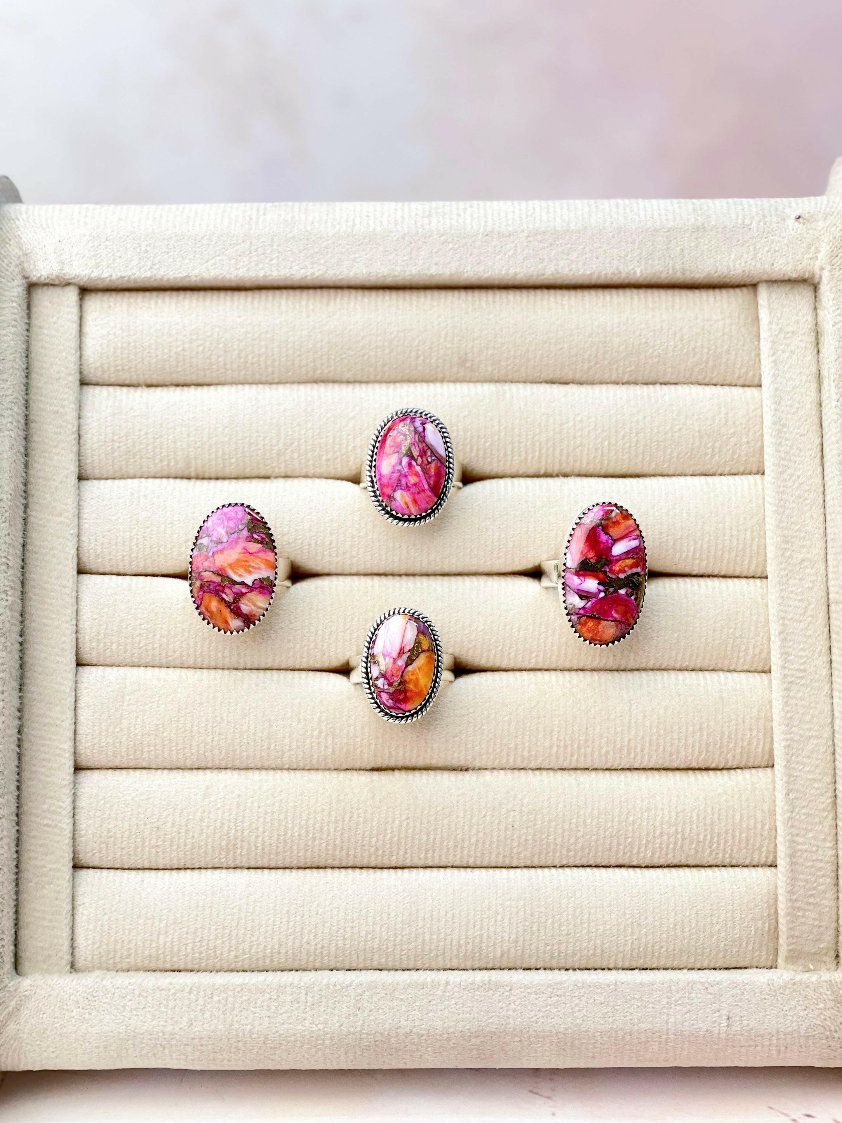 Star Burst Slab Stone Rings-Rings-Krush Kandy, Women's Online Fashion Boutique Located in Phoenix, Arizona (Scottsdale Area)