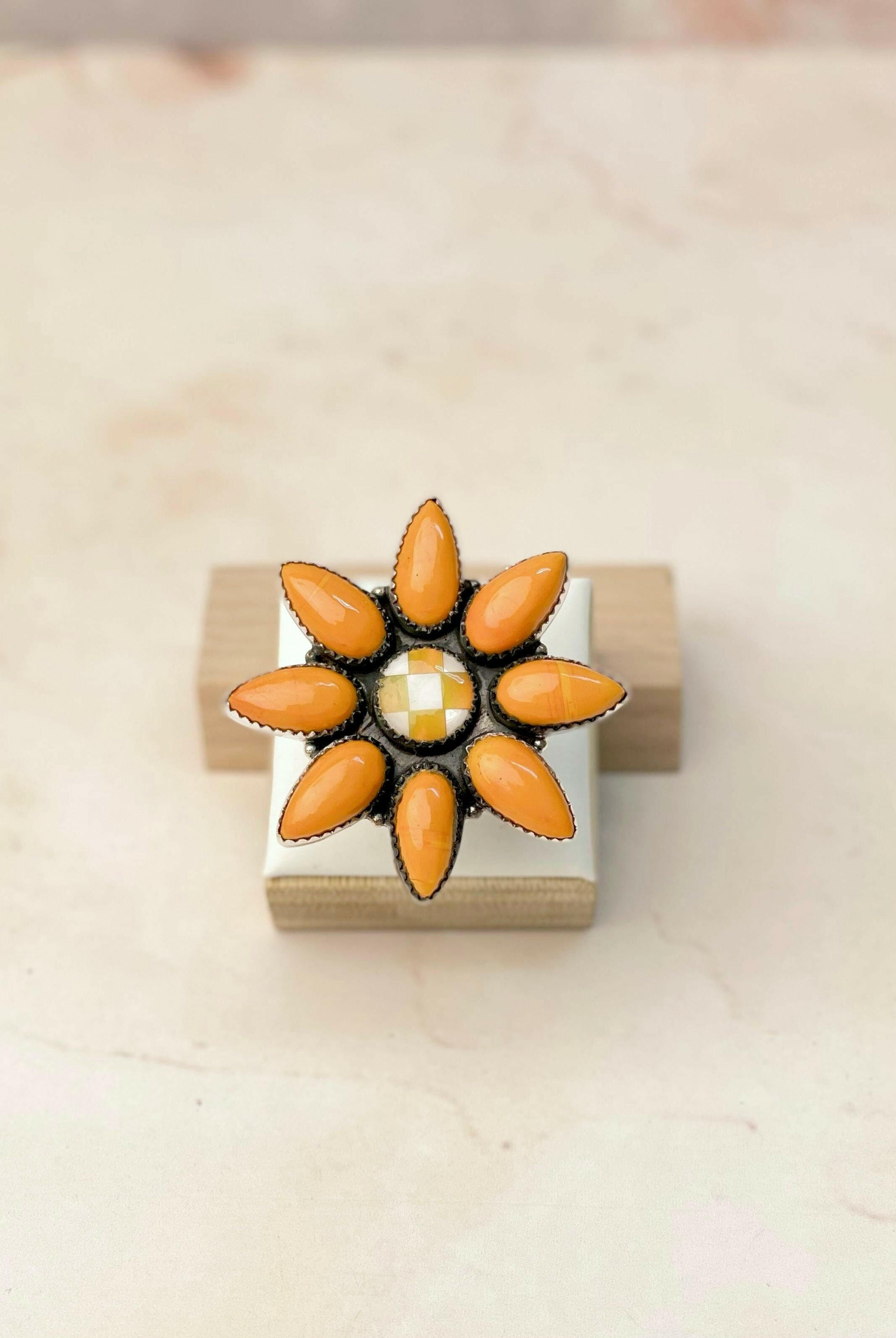 Rosarita Yellow Sunshine Petals Ring MADE TO ORDER-Rings-Krush Kandy, Women's Online Fashion Boutique Located in Phoenix, Arizona (Scottsdale Area)