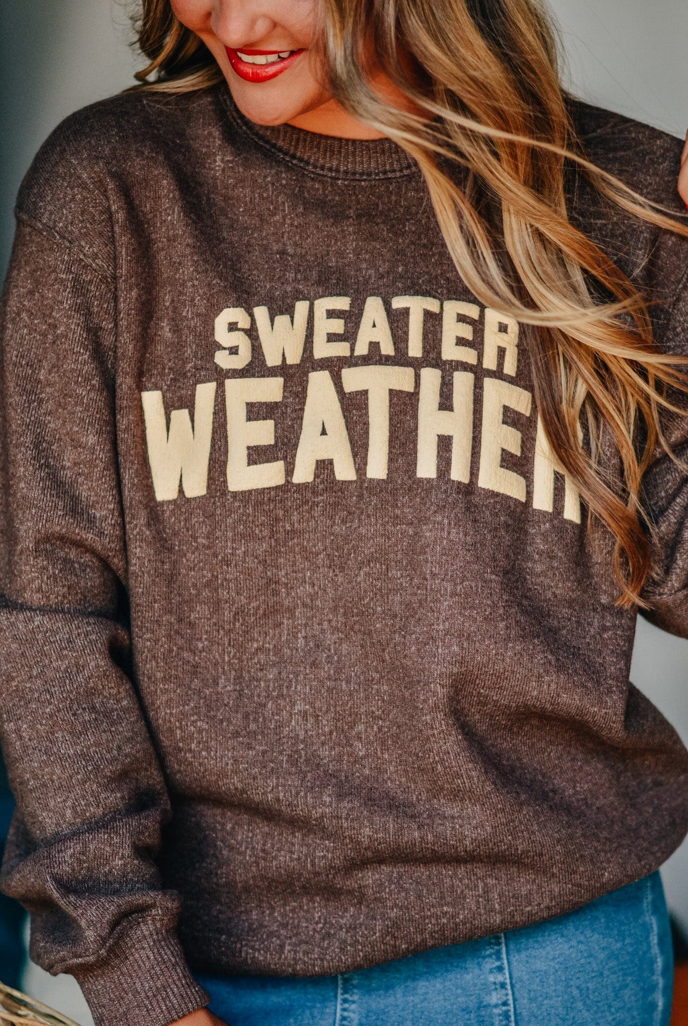 Sweater Weather Knit Sweatshirt-Krush Kandy, Women's Online Fashion Boutique Located in Phoenix, Arizona (Scottsdale Area)