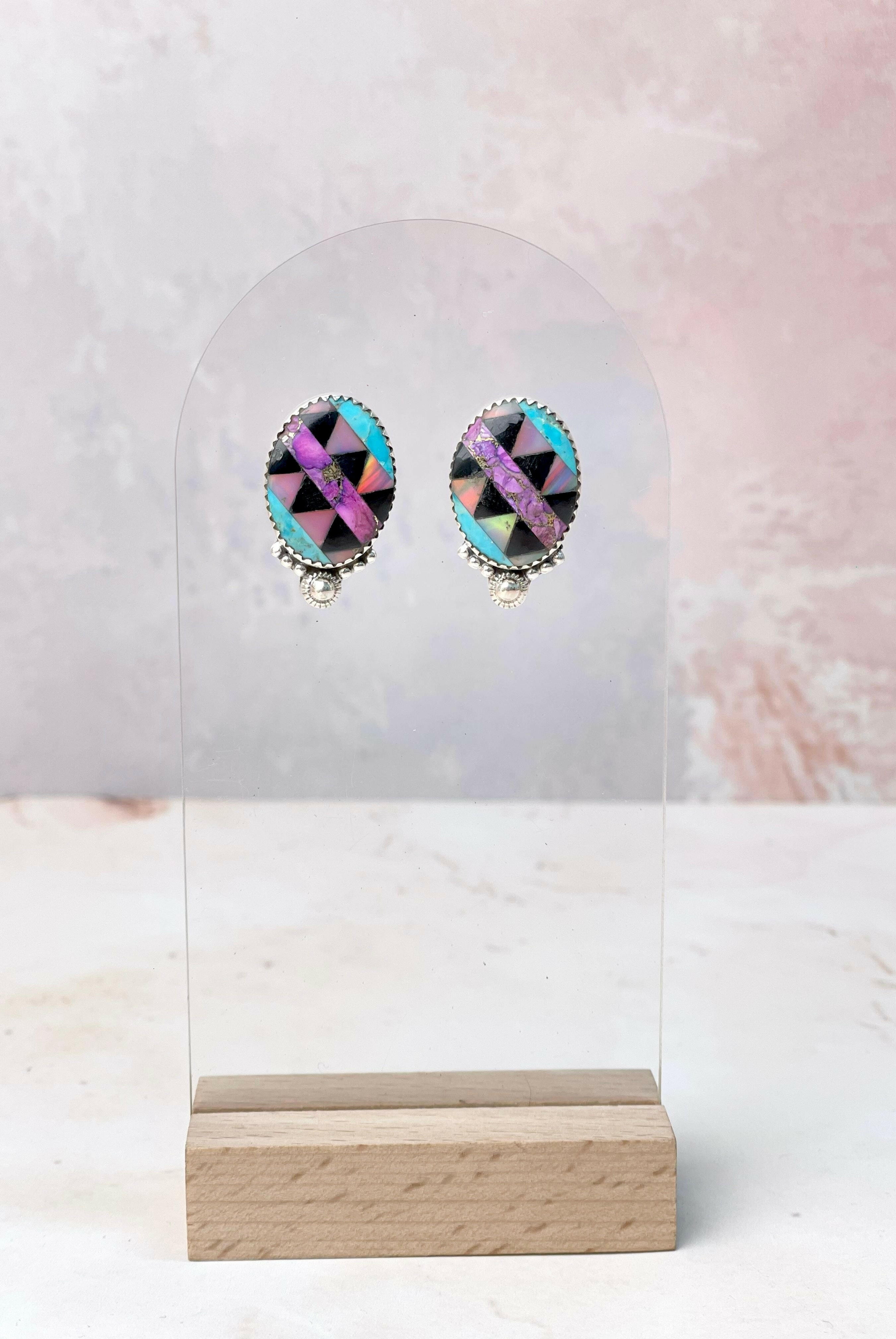 Aztec Multi Colored Studs-Earrings-Krush Kandy, Women's Online Fashion Boutique Located in Phoenix, Arizona (Scottsdale Area)