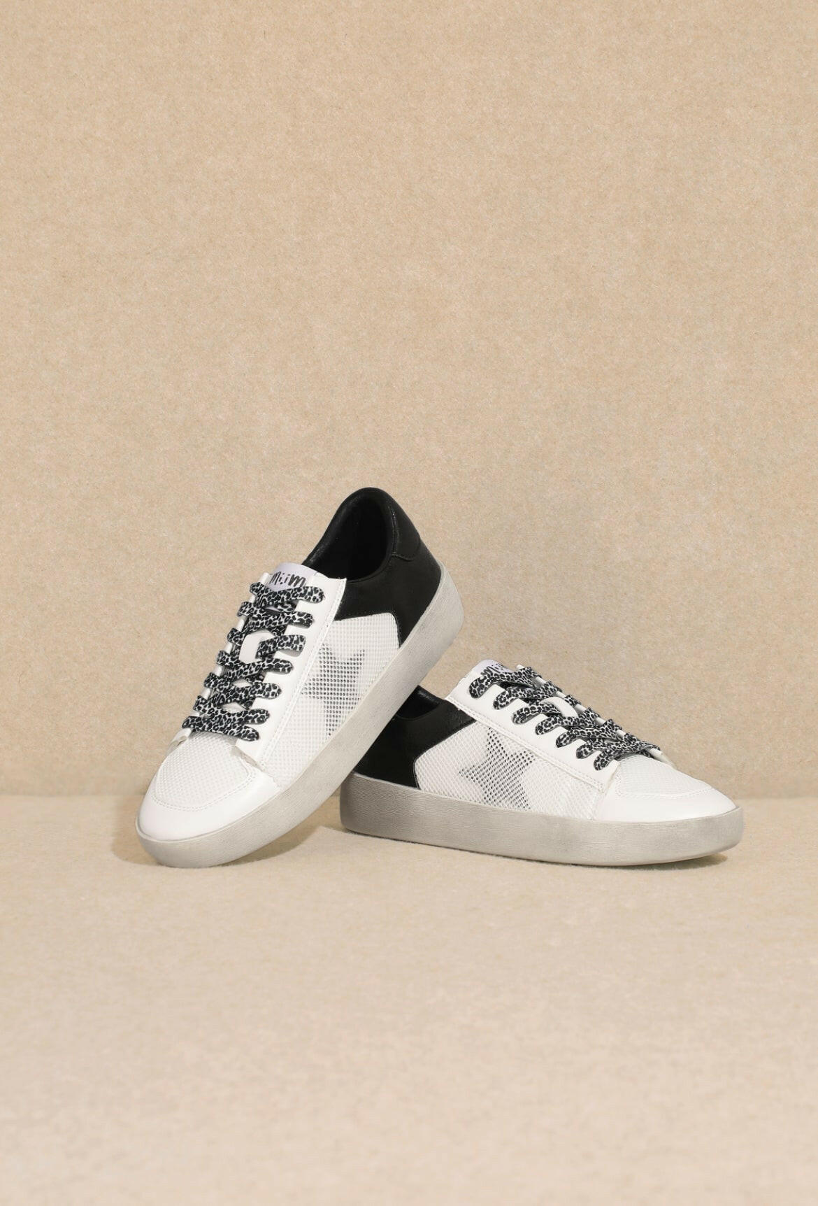 McKenzie Star Sneaker Black and White-Sneakers-Krush Kandy, Women's Online Fashion Boutique Located in Phoenix, Arizona (Scottsdale Area)