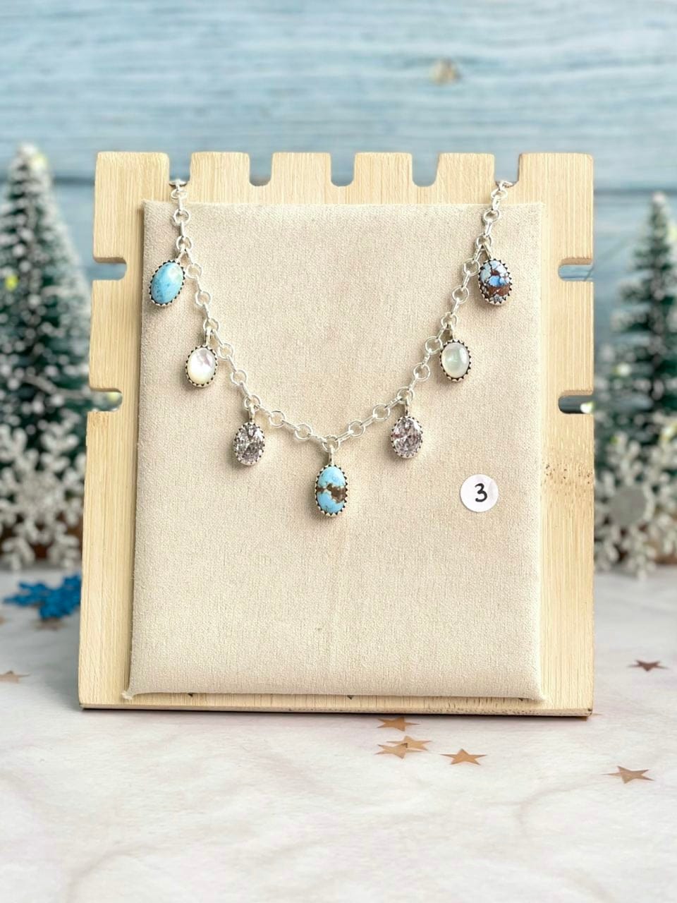 Winter Frost Golden Hills Stone Drops Necklace-Necklaces-Krush Kandy, Women's Online Fashion Boutique Located in Phoenix, Arizona (Scottsdale Area)