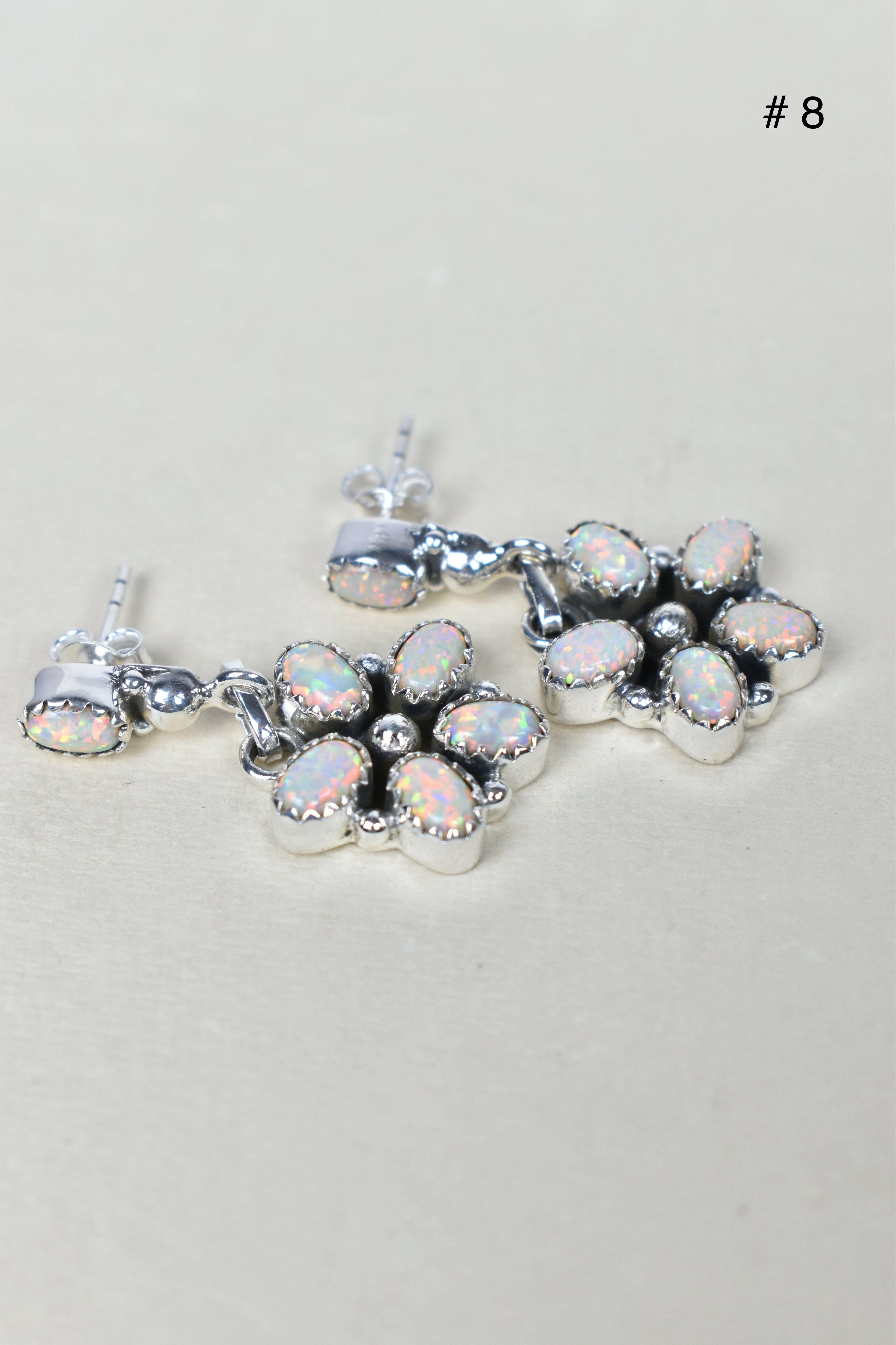 Pentapetal Post Sterling Silver Earrings-Drop Earrings-Krush Kandy, Women's Online Fashion Boutique Located in Phoenix, Arizona (Scottsdale Area)