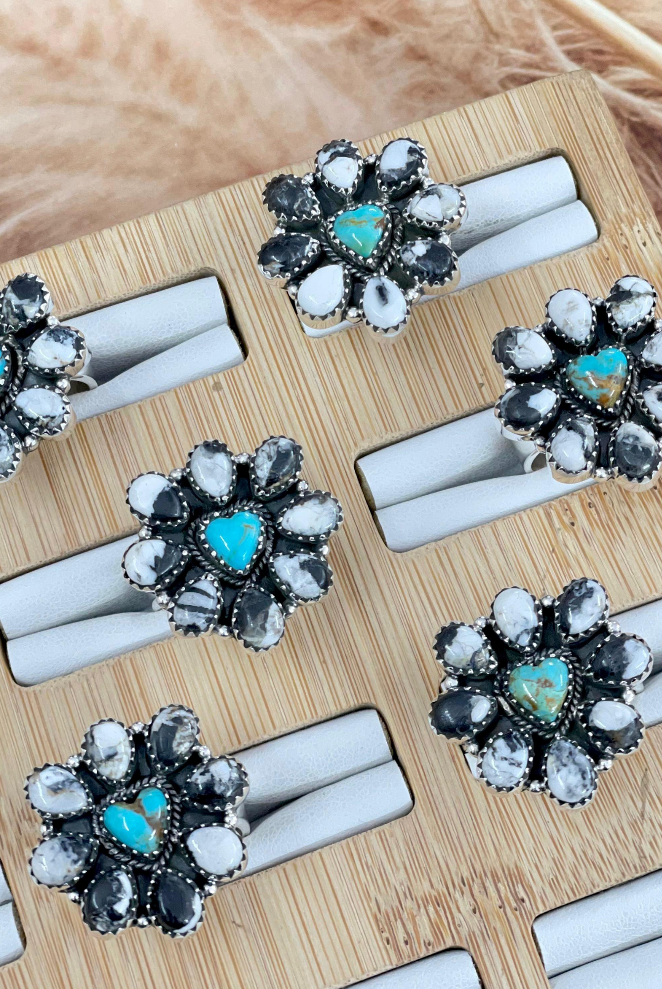So In Love Turquoise & White Buffalo Ring-Rings-Krush Kandy, Women's Online Fashion Boutique Located in Phoenix, Arizona (Scottsdale Area)