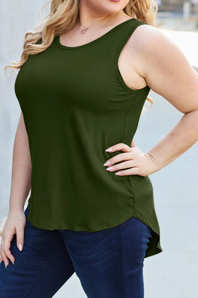 Basic Bae Full Size Round Neck Curved Hem Tank-Tops-Krush Kandy, Women's Online Fashion Boutique Located in Phoenix, Arizona (Scottsdale Area)