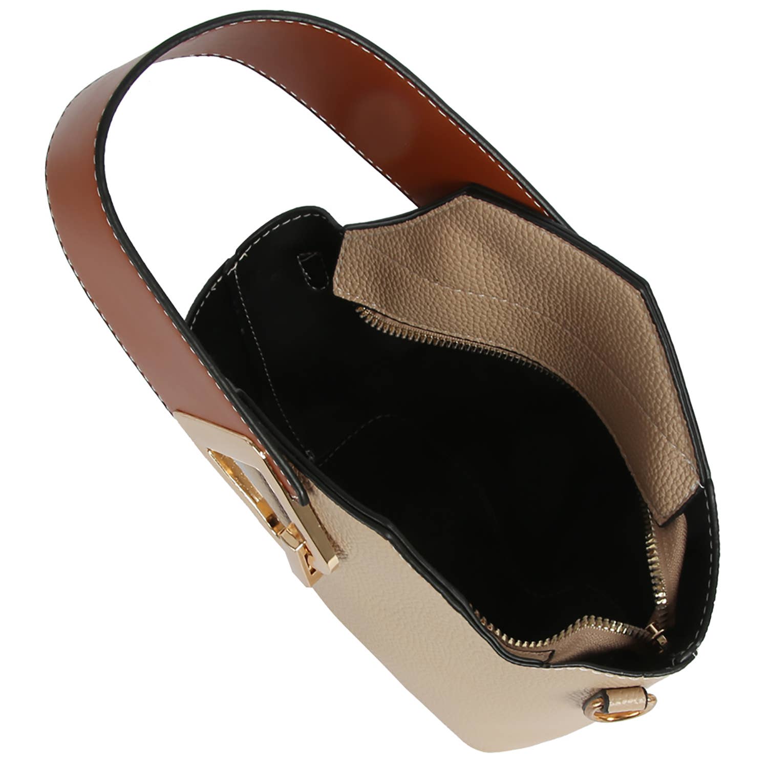 Buckle Handle Faux Leather Satchel-Purses & Bags-Krush Kandy, Women's Online Fashion Boutique Located in Phoenix, Arizona (Scottsdale Area)