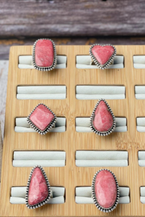 One Of A Kind Thulite Slab Rings-Rings-Krush Kandy, Women's Online Fashion Boutique Located in Phoenix, Arizona (Scottsdale Area)