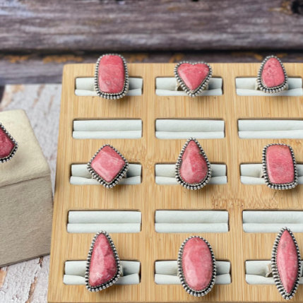 One Of A Kind Thulite Slab Rings-Rings-Krush Kandy, Women's Online Fashion Boutique Located in Phoenix, Arizona (Scottsdale Area)