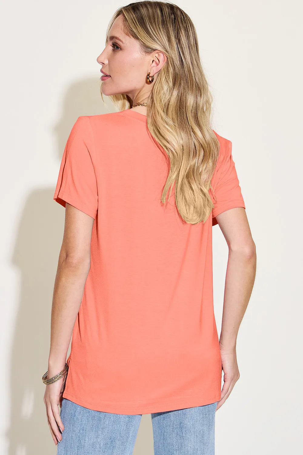 Basic Bae Essential V-Neck Bamboo Top-Tops-Krush Kandy, Women's Online Fashion Boutique Located in Phoenix, Arizona (Scottsdale Area)