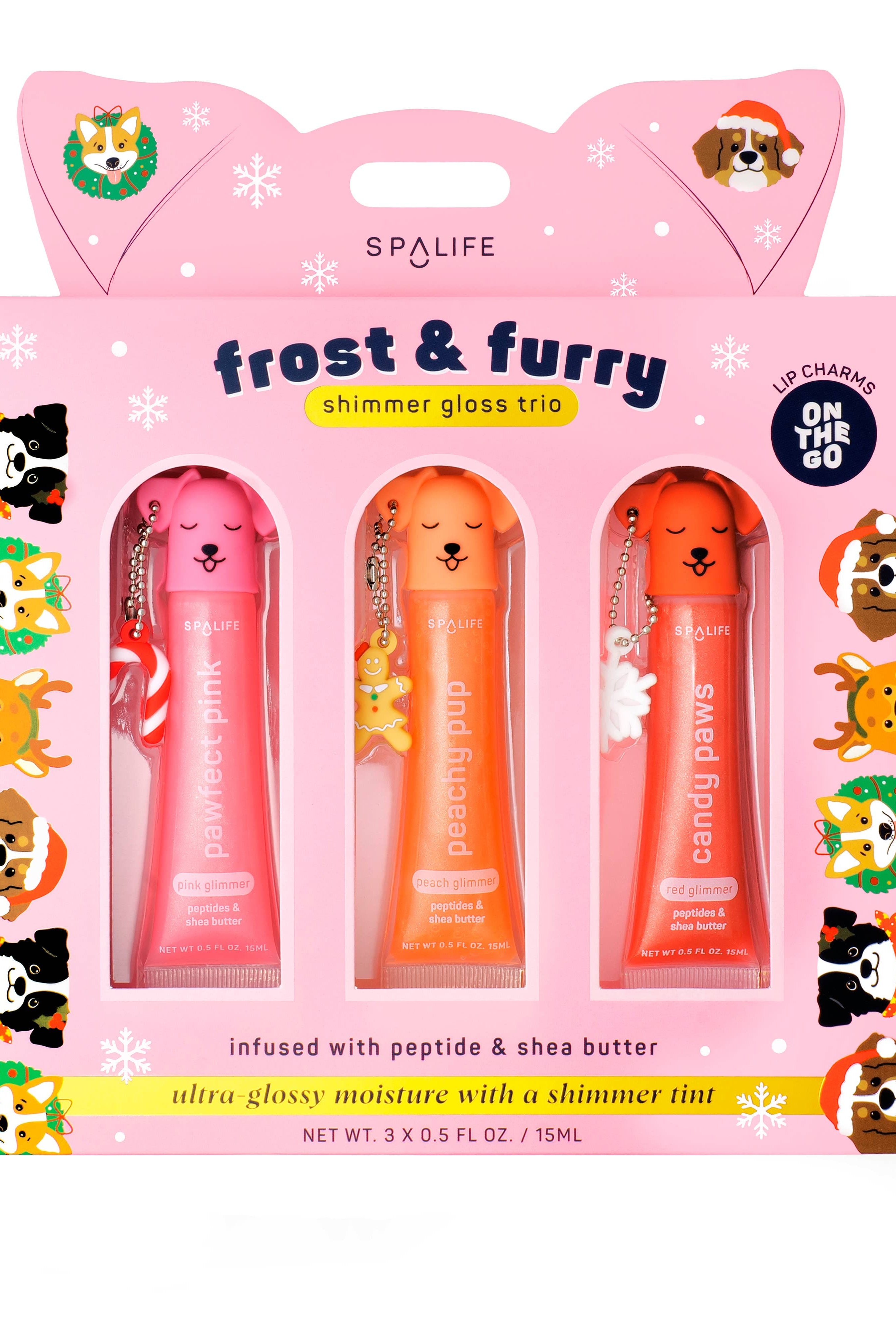 Christmas Holiday Frost & Furry Shimmer Gloss Trio-Accessories-Krush Kandy, Women's Online Fashion Boutique Located in Phoenix, Arizona (Scottsdale Area)