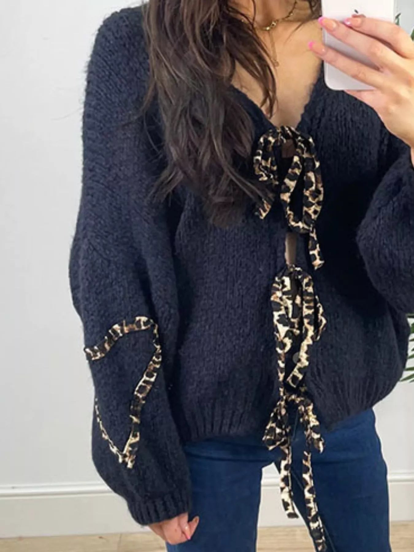 Tie Front Long Sleeve Sweater-Krush Kandy, Women's Online Fashion Boutique Located in Phoenix, Arizona (Scottsdale Area)