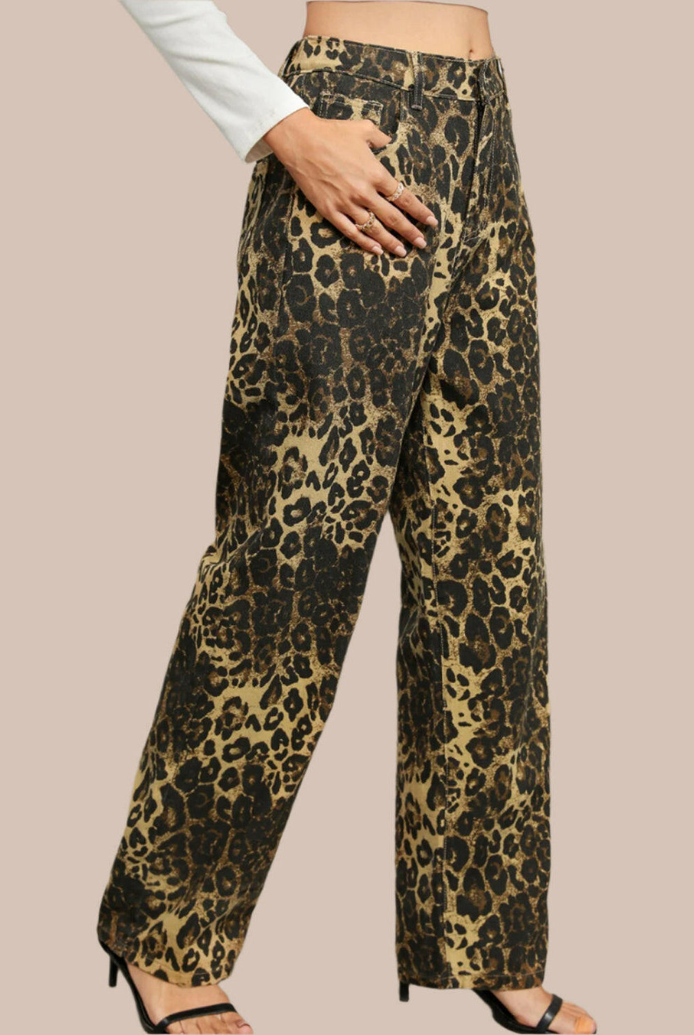 Wild Side Leopard Print Pants-Denim-Krush Kandy, Women's Online Fashion Boutique Located in Phoenix, Arizona (Scottsdale Area)