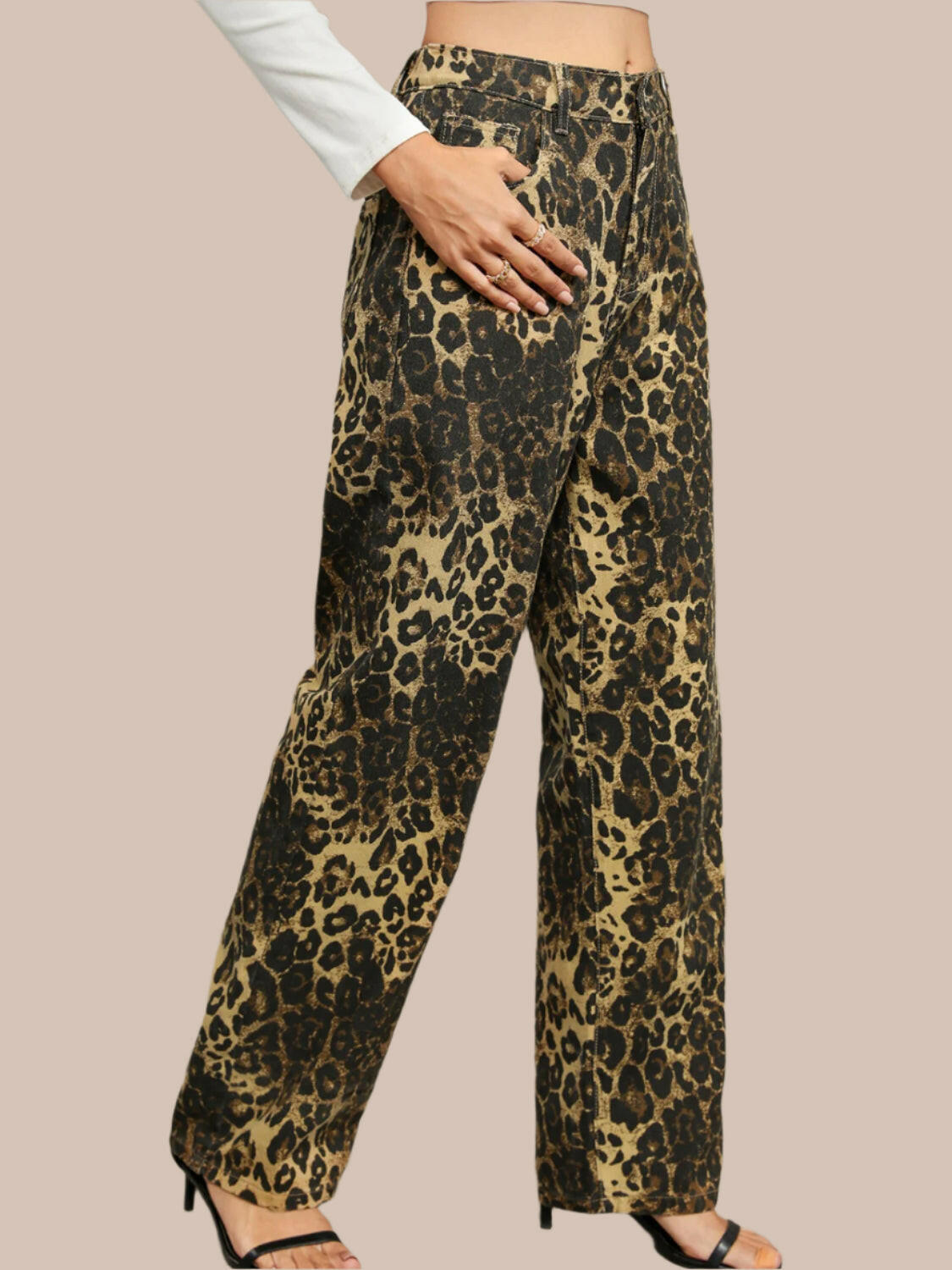 Wild Side Leopard Print Pants-Denim-Krush Kandy, Women's Online Fashion Boutique Located in Phoenix, Arizona (Scottsdale Area)