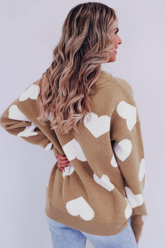 Warmhearted Knit Heart Sweater-Krush Kandy, Women's Online Fashion Boutique Located in Phoenix, Arizona (Scottsdale Area)