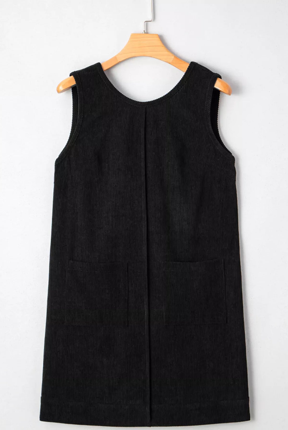 Corduroy Sleeveless Mini Dress with Patched Pockets-Dresses-Krush Kandy, Women's Online Fashion Boutique Located in Phoenix, Arizona (Scottsdale Area)