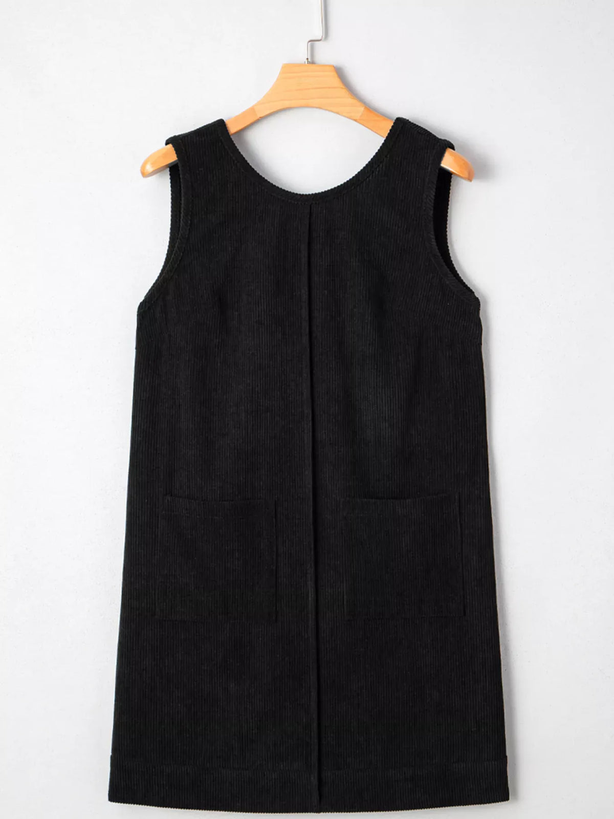 Corduroy Sleeveless Mini Dress with Patched Pockets-Dresses-Krush Kandy, Women's Online Fashion Boutique Located in Phoenix, Arizona (Scottsdale Area)