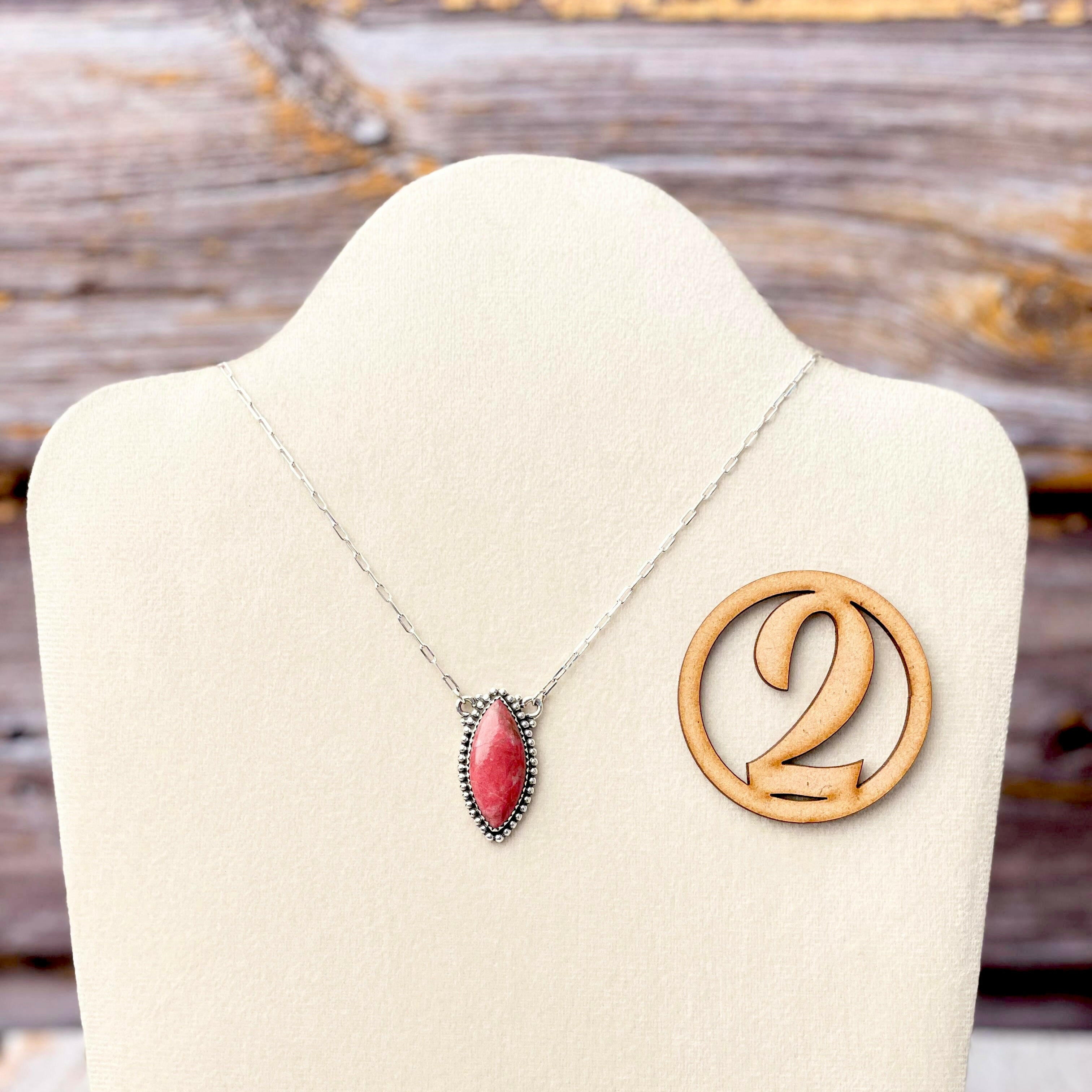 Thulite Slab Necklaces-Necklaces-Krush Kandy, Women's Online Fashion Boutique Located in Phoenix, Arizona (Scottsdale Area)