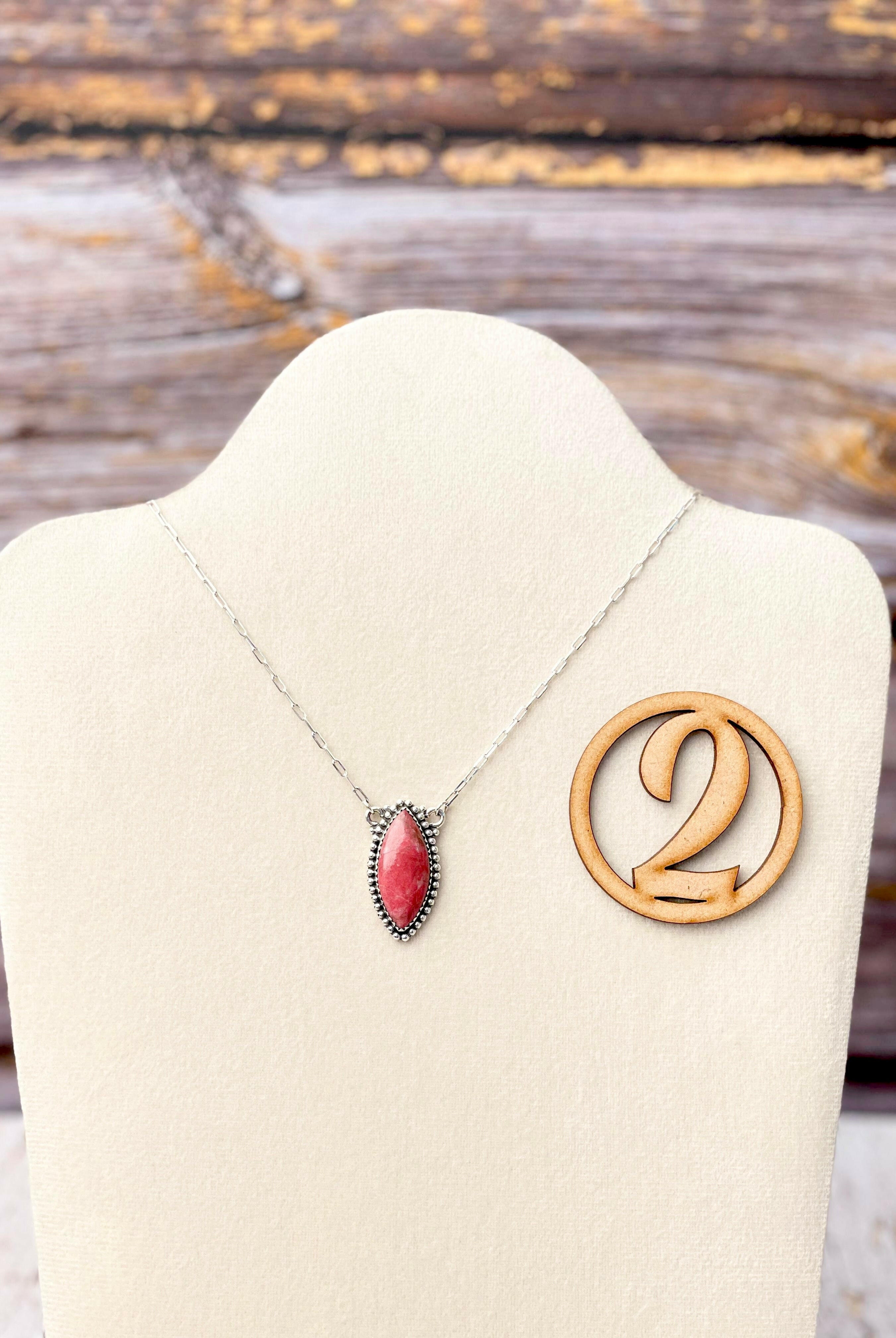 Thulite Slab Necklaces-Necklaces-Krush Kandy, Women's Online Fashion Boutique Located in Phoenix, Arizona (Scottsdale Area)