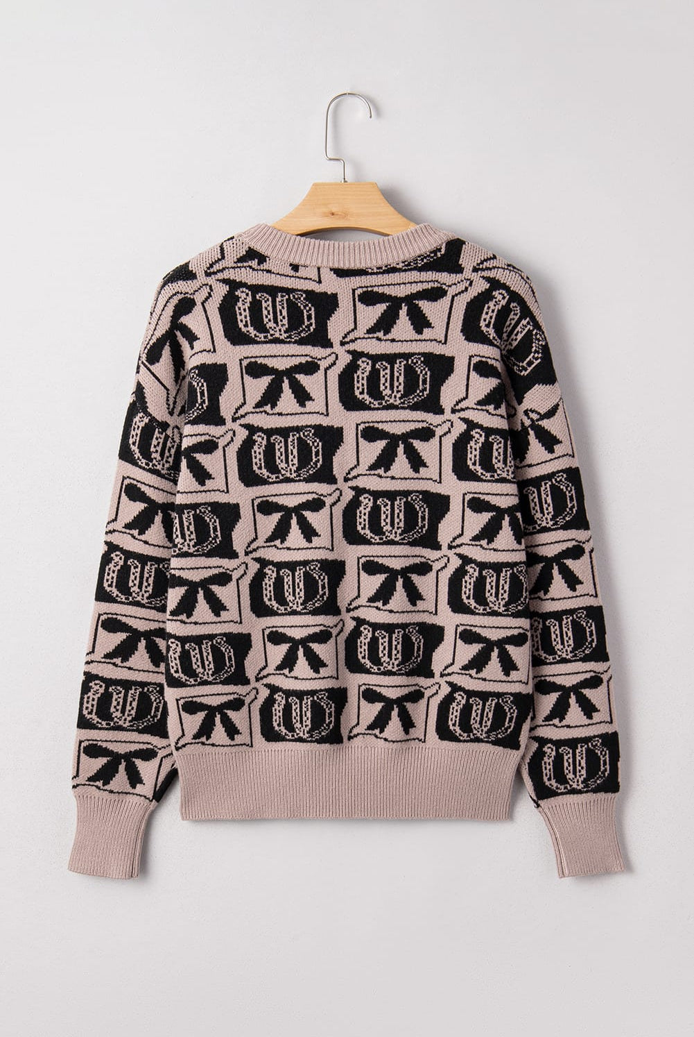 Western Rodeo Bow & Horseshoe Sweater-Sweaters-Krush Kandy, Women's Online Fashion Boutique Located in Phoenix, Arizona (Scottsdale Area)