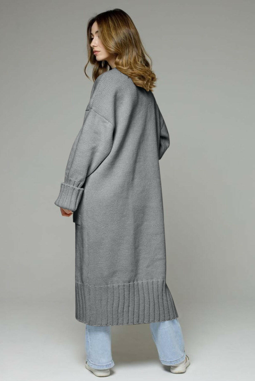 Pocketed Open Front Dropped Shoulder Cardigan-Krush Kandy, Women's Online Fashion Boutique Located in Phoenix, Arizona (Scottsdale Area)