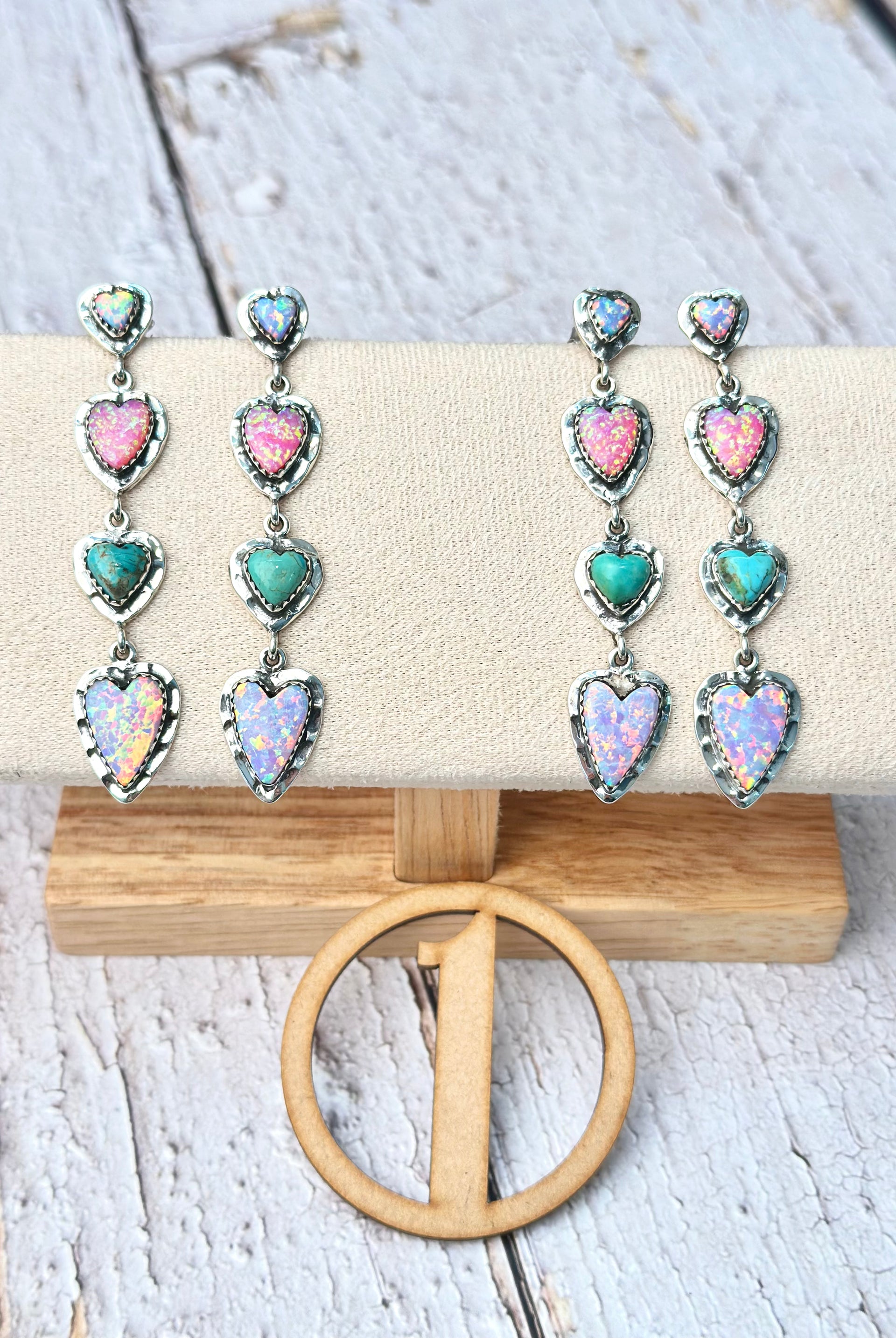 One Of A Kind Heart Drop Earrings-Stud Earrings-Krush Kandy, Women's Online Fashion Boutique Located in Phoenix, Arizona (Scottsdale Area)