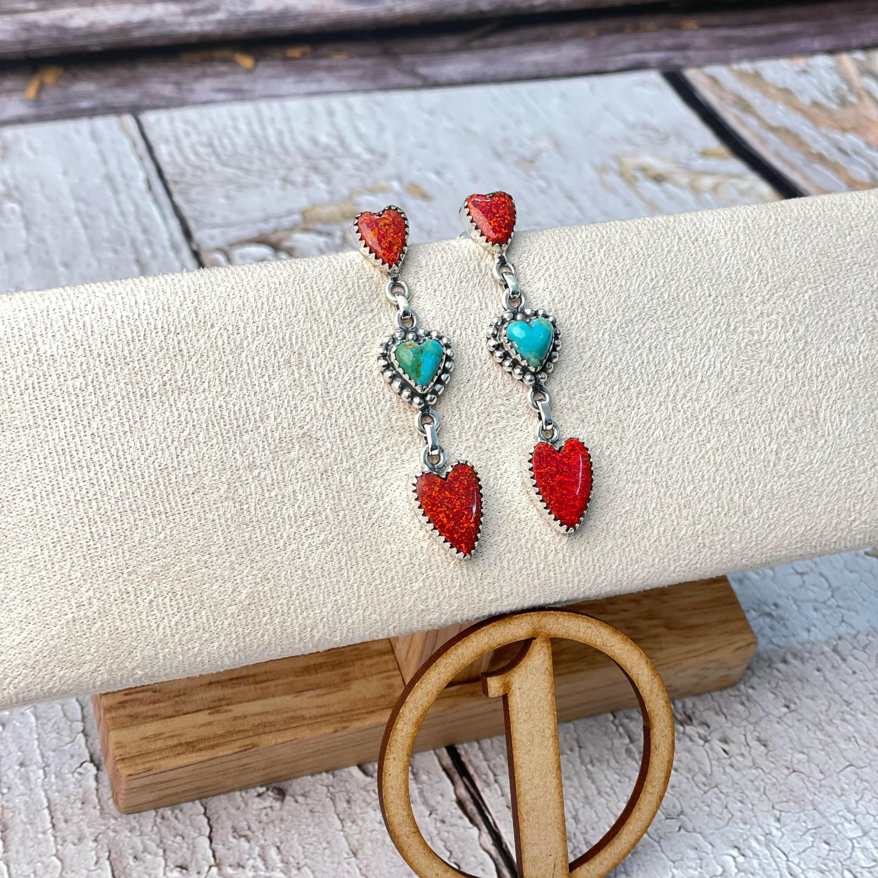 Feel The Love Heart Earrings-Earrings-Krush Kandy, Women's Online Fashion Boutique Located in Phoenix, Arizona (Scottsdale Area)