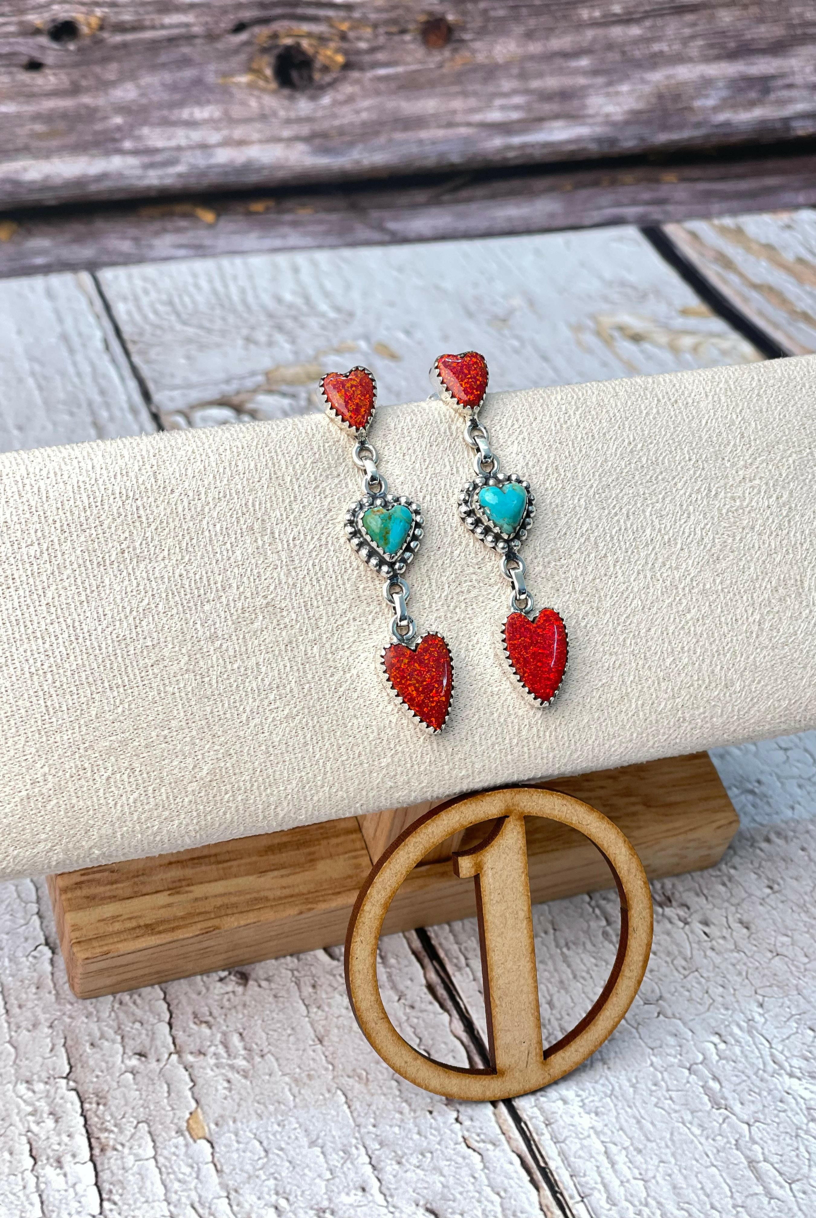 Feel The Love Heart Earrings-Earrings-Krush Kandy, Women's Online Fashion Boutique Located in Phoenix, Arizona (Scottsdale Area)