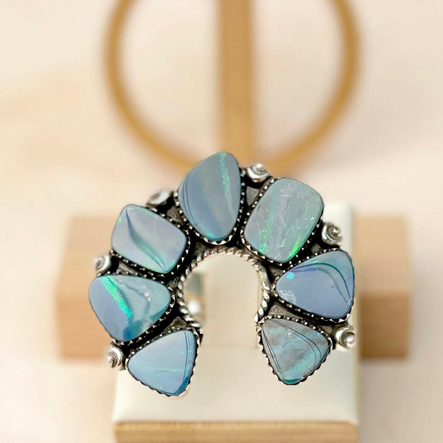 Australian Opal Horseshoe Rings-Rings-Krush Kandy, Women's Online Fashion Boutique Located in Phoenix, Arizona (Scottsdale Area)