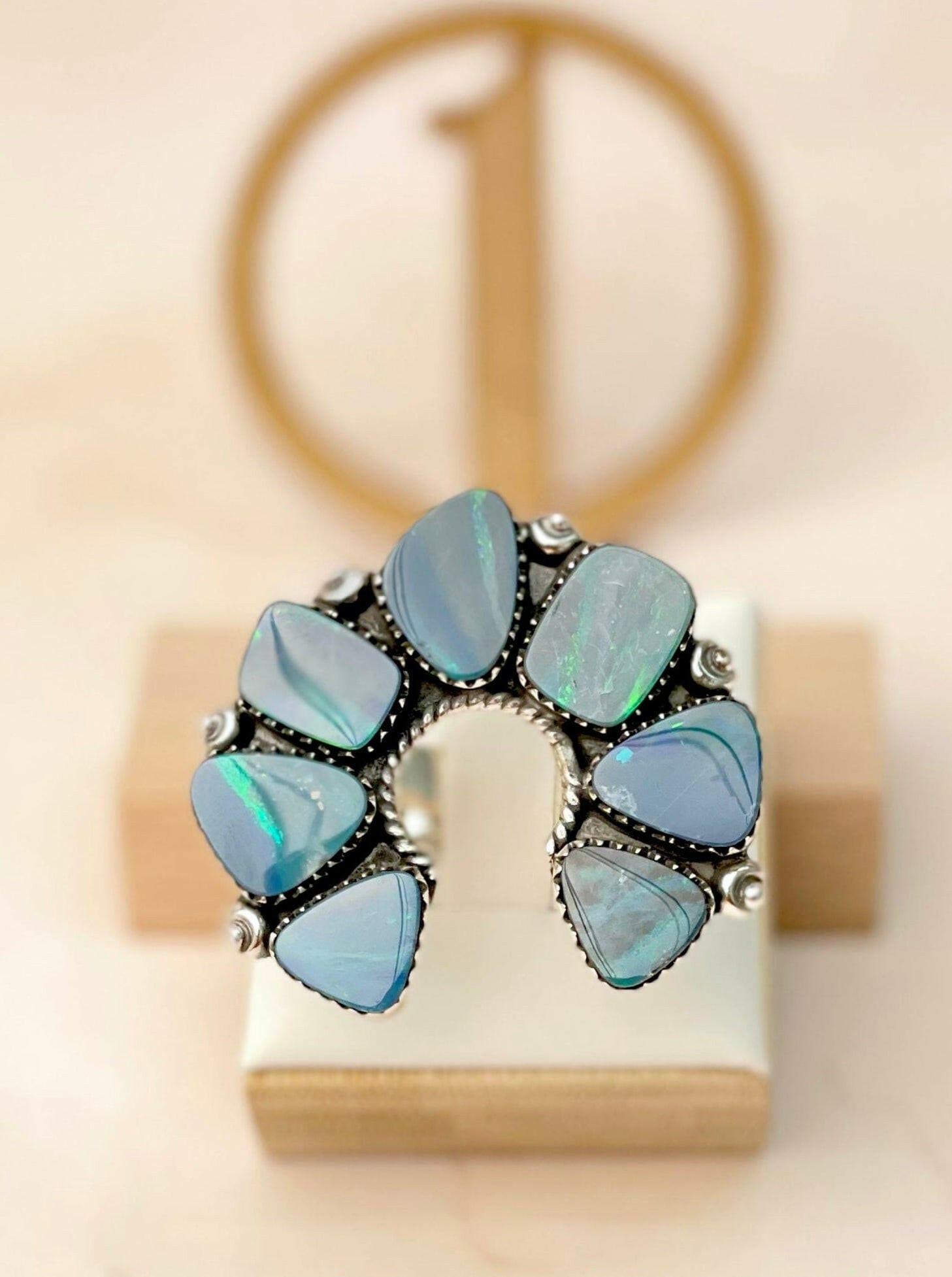 Australian Opal Horseshoe Rings-Rings-Krush Kandy, Women's Online Fashion Boutique Located in Phoenix, Arizona (Scottsdale Area)