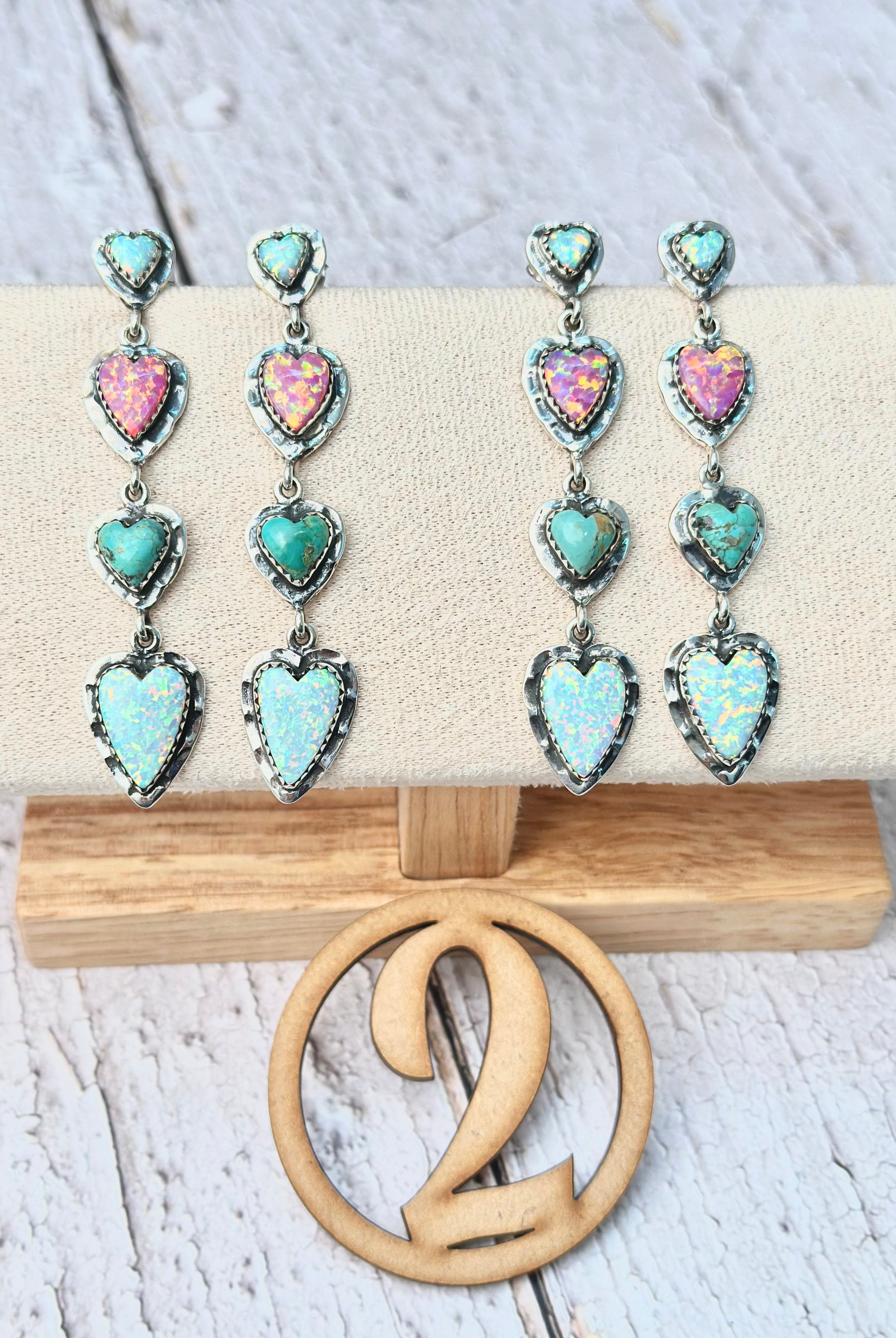 One Of A Kind Heart Drop Earrings-Stud Earrings-Krush Kandy, Women's Online Fashion Boutique Located in Phoenix, Arizona (Scottsdale Area)