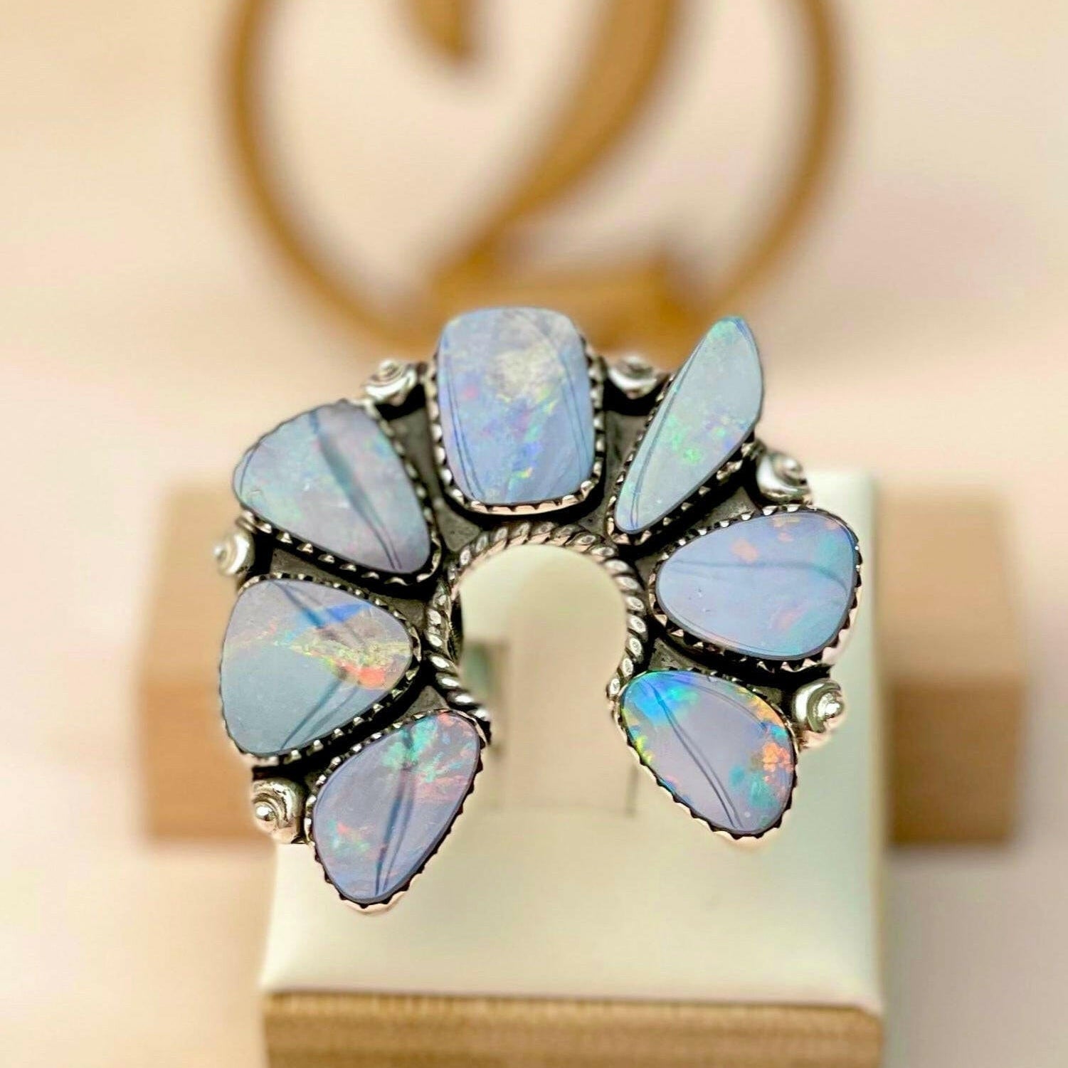 Australian Opal Horseshoe Rings-Rings-Krush Kandy, Women's Online Fashion Boutique Located in Phoenix, Arizona (Scottsdale Area)