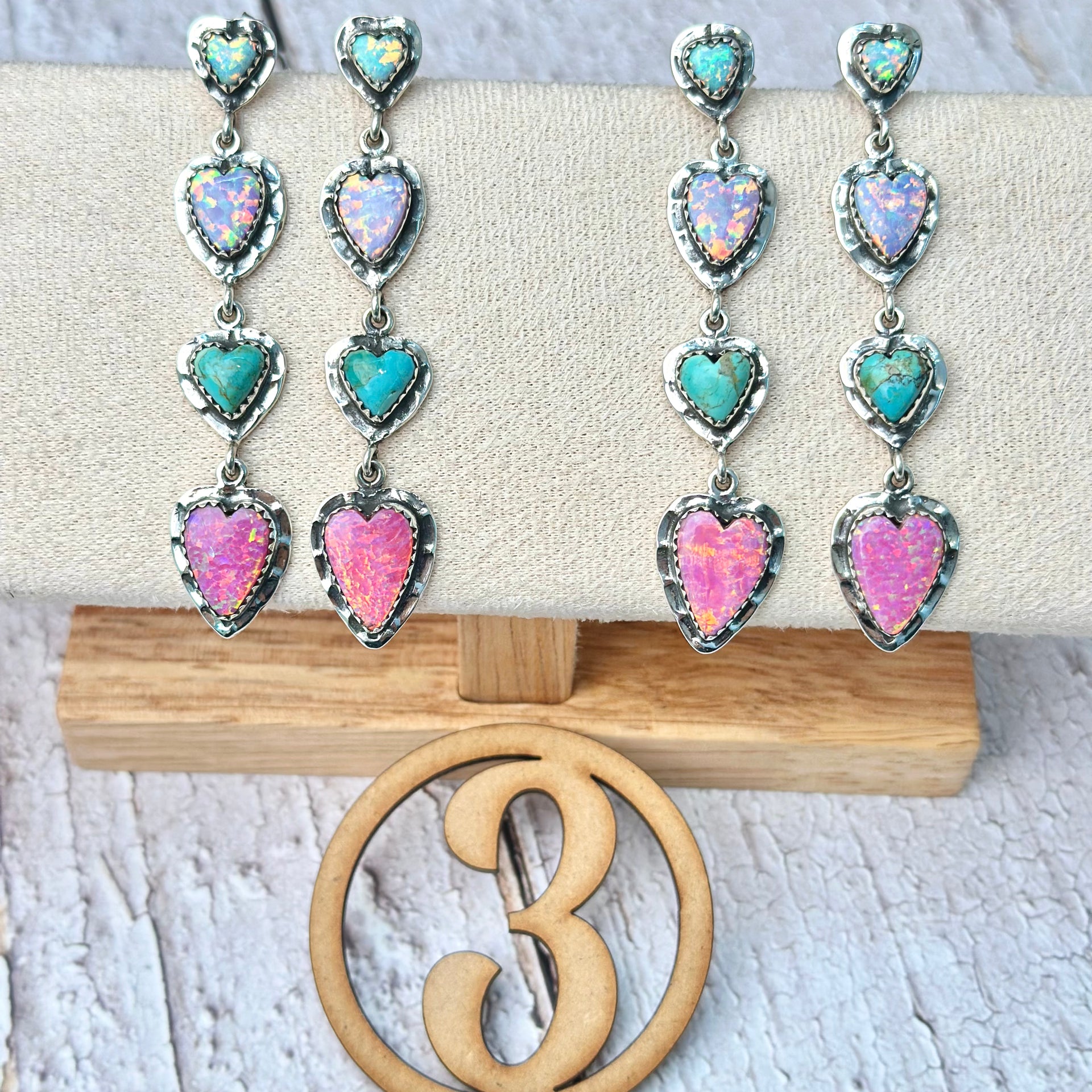 One Of A Kind Heart Drop Earrings-Stud Earrings-Krush Kandy, Women's Online Fashion Boutique Located in Phoenix, Arizona (Scottsdale Area)