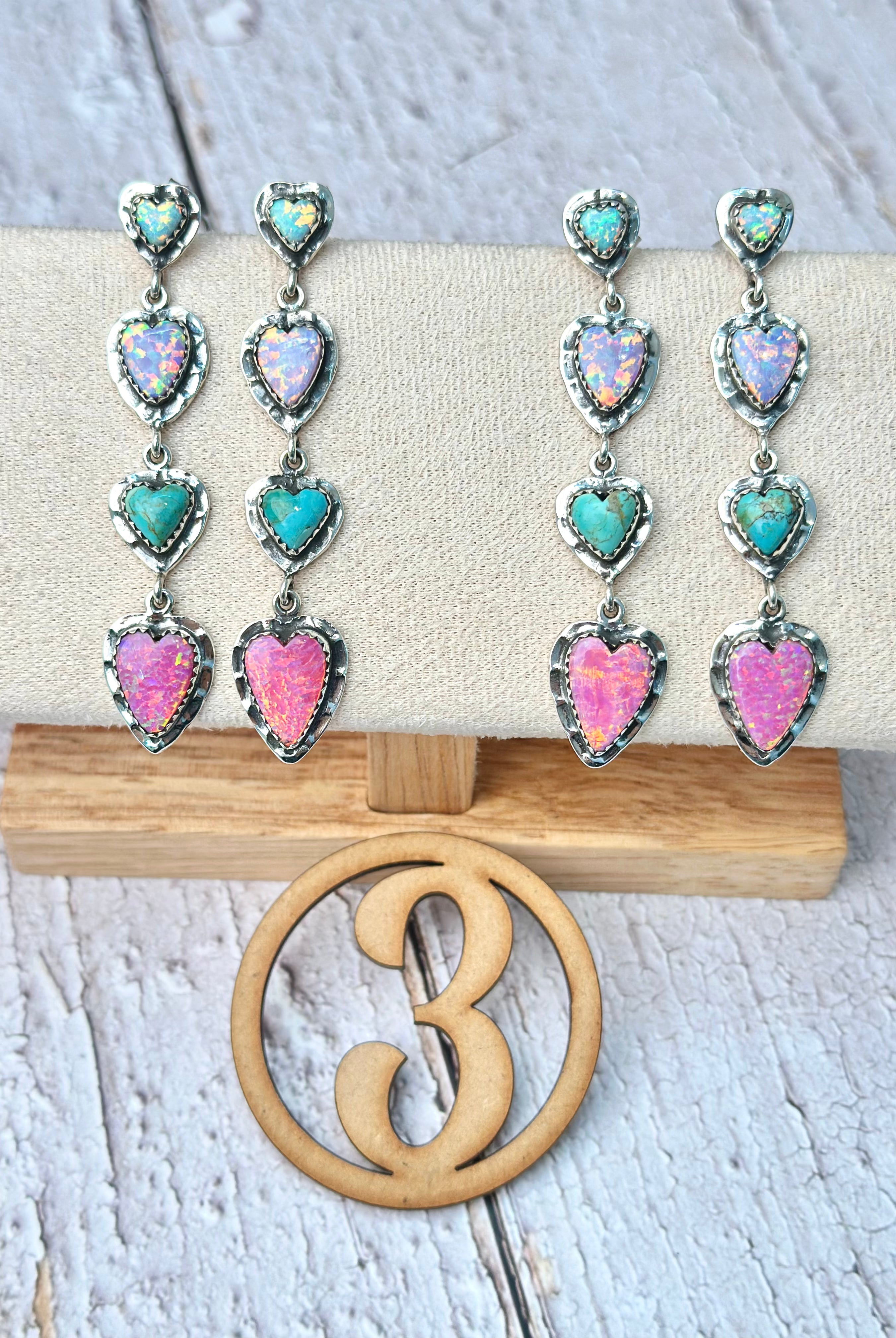 One Of A Kind Heart Drop Earrings-Stud Earrings-Krush Kandy, Women's Online Fashion Boutique Located in Phoenix, Arizona (Scottsdale Area)