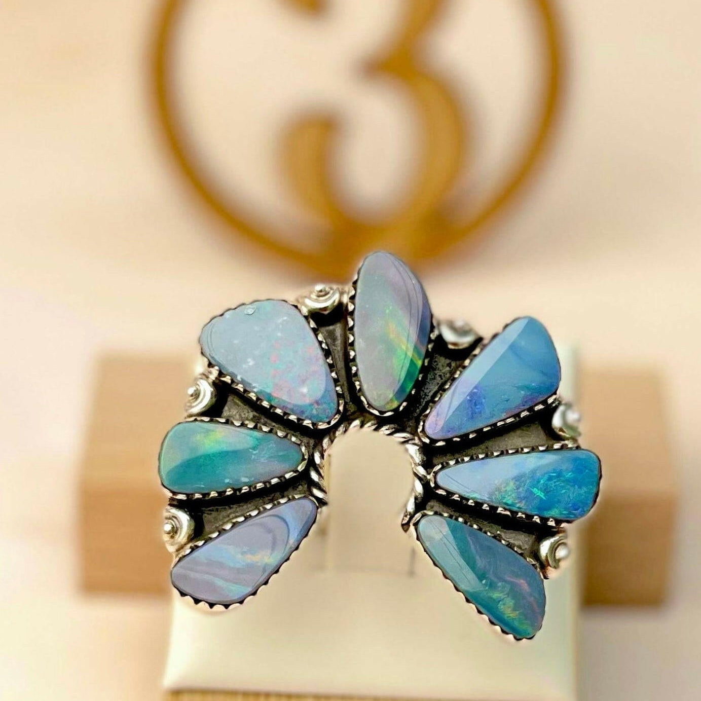 Australian Opal Horseshoe Rings-Rings-Krush Kandy, Women's Online Fashion Boutique Located in Phoenix, Arizona (Scottsdale Area)