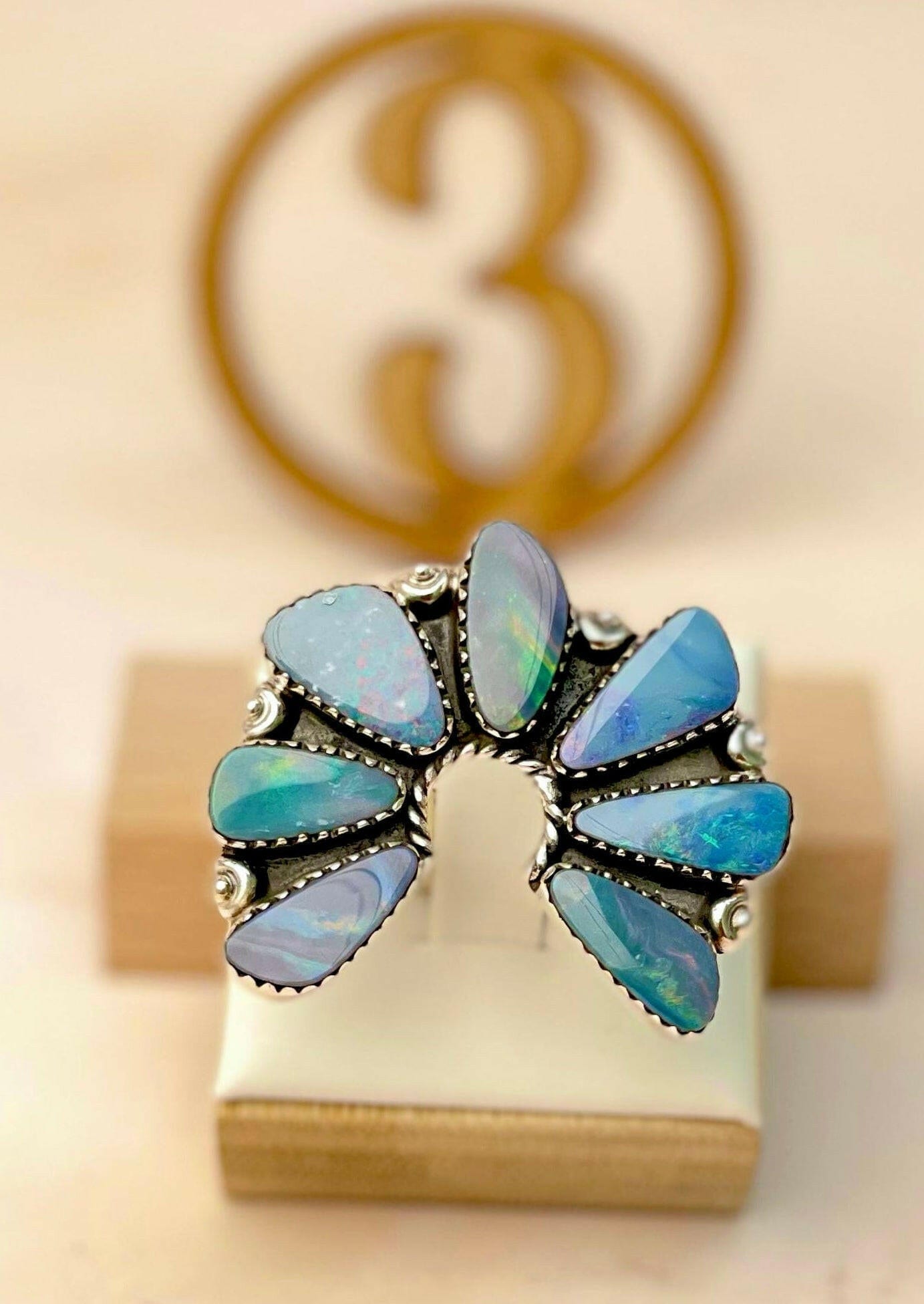 Australian Opal Horseshoe Rings-Rings-Krush Kandy, Women's Online Fashion Boutique Located in Phoenix, Arizona (Scottsdale Area)