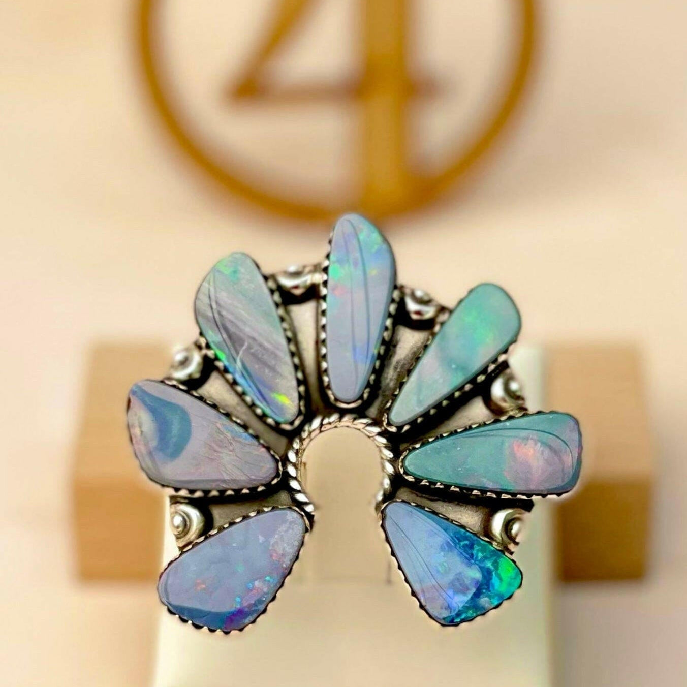 Australian Opal Horseshoe Rings-Rings-Krush Kandy, Women's Online Fashion Boutique Located in Phoenix, Arizona (Scottsdale Area)