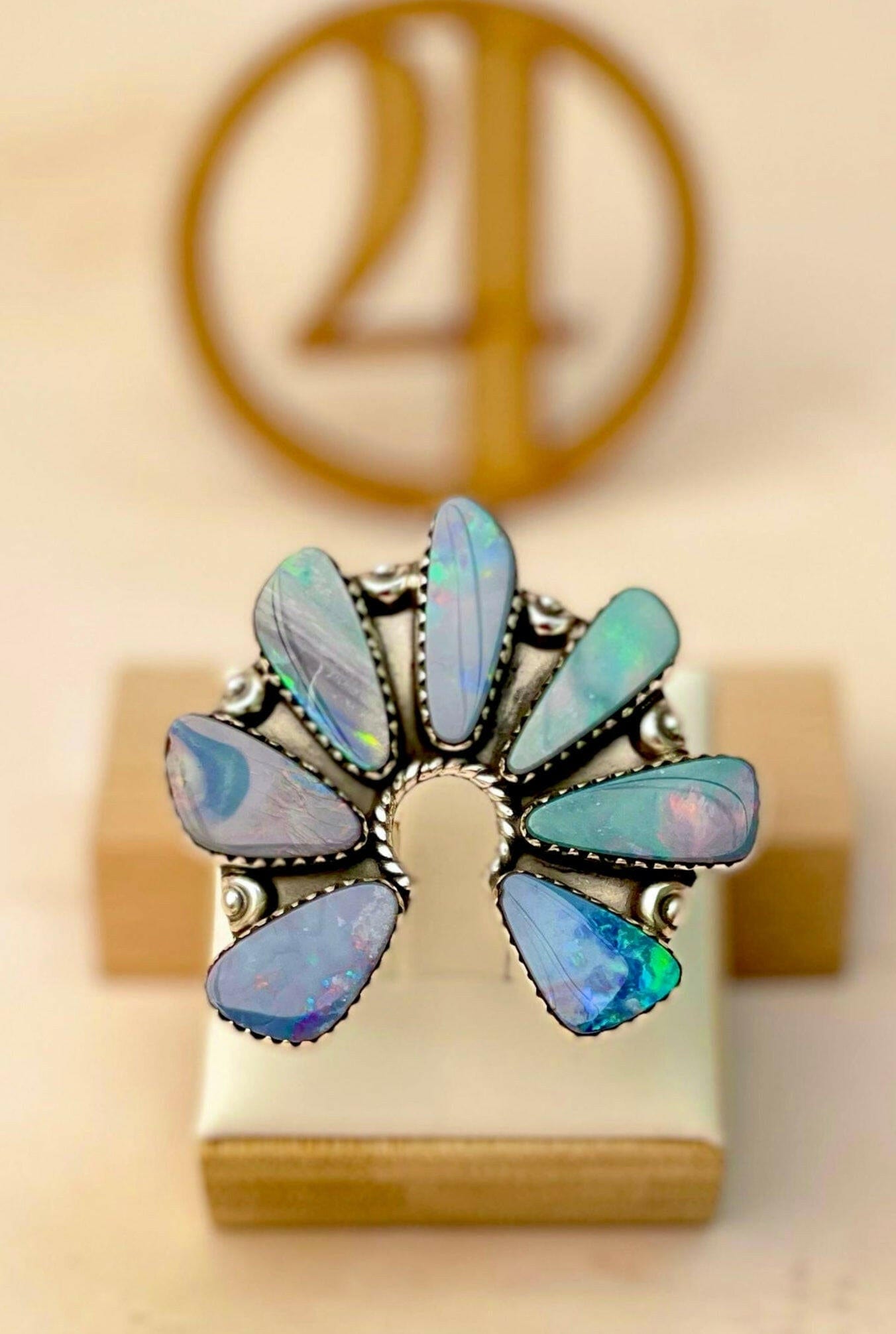 Australian Opal Horseshoe Rings-Rings-Krush Kandy, Women's Online Fashion Boutique Located in Phoenix, Arizona (Scottsdale Area)