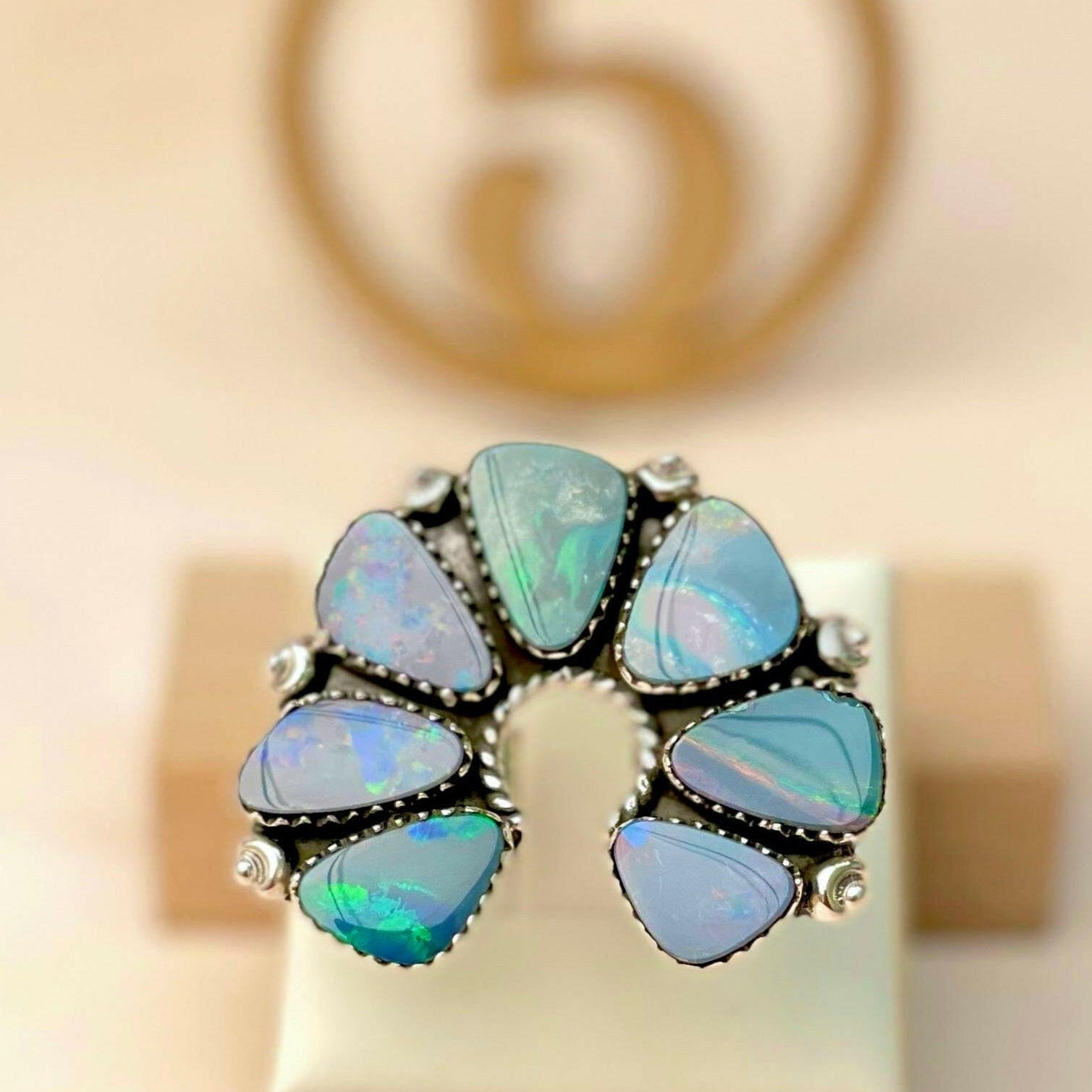 Australian Opal Horseshoe Rings-Rings-Krush Kandy, Women's Online Fashion Boutique Located in Phoenix, Arizona (Scottsdale Area)