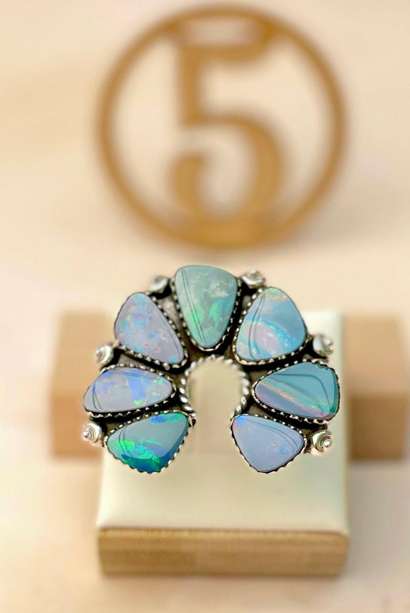 Australian Opal Horseshoe Rings-Rings-Krush Kandy, Women's Online Fashion Boutique Located in Phoenix, Arizona (Scottsdale Area)