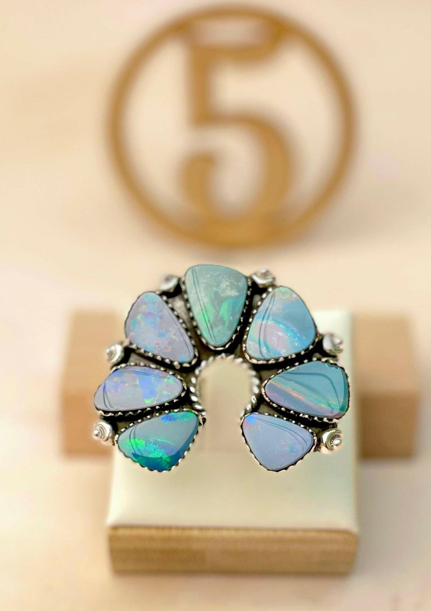 Australian Opal Horseshoe Rings-Rings-Krush Kandy, Women's Online Fashion Boutique Located in Phoenix, Arizona (Scottsdale Area)