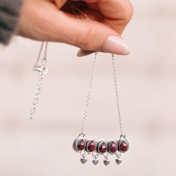 Heart's Desire Stone Necklace-Chain Necklaces-Krush Kandy, Women's Online Fashion Boutique Located in Phoenix, Arizona (Scottsdale Area)