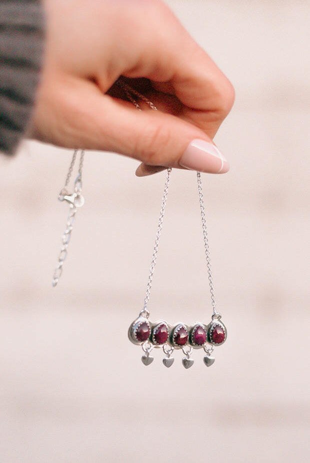 Heart's Desire Stone Necklace-Chain Necklaces-Krush Kandy, Women's Online Fashion Boutique Located in Phoenix, Arizona (Scottsdale Area)